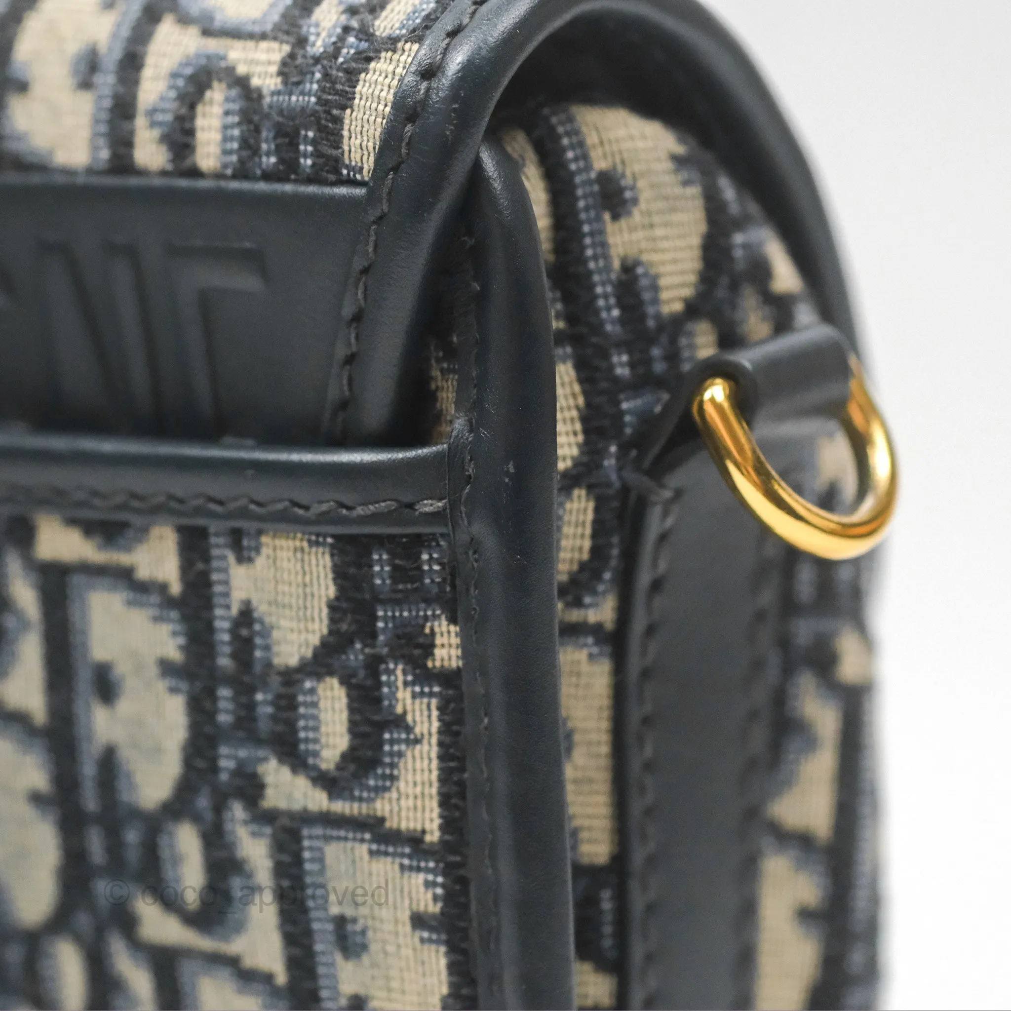 Dior Medium Bobby Bag Blue Oblique Jacquard Canvas