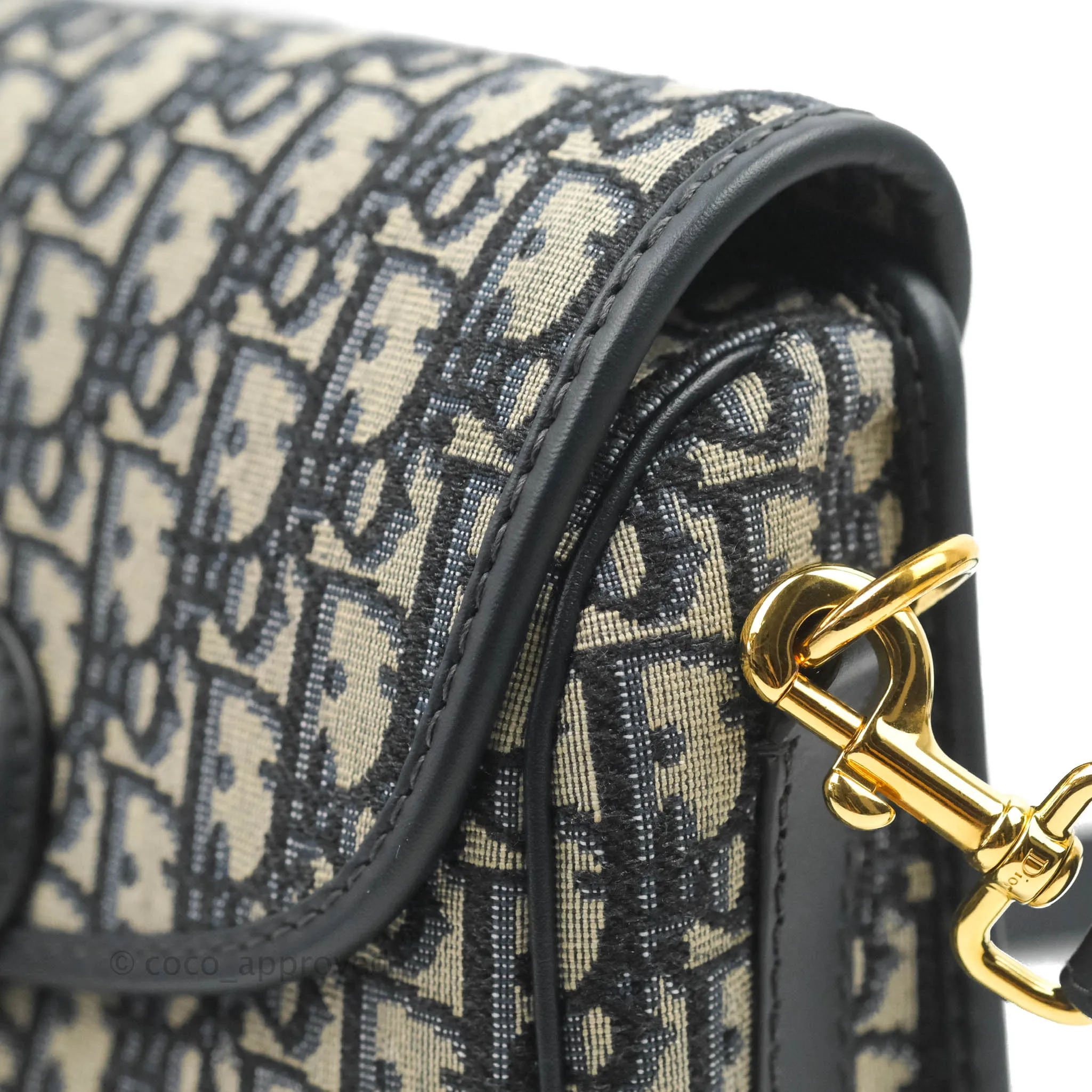 Dior Medium Bobby Bag Blue Oblique Jacquard Canvas