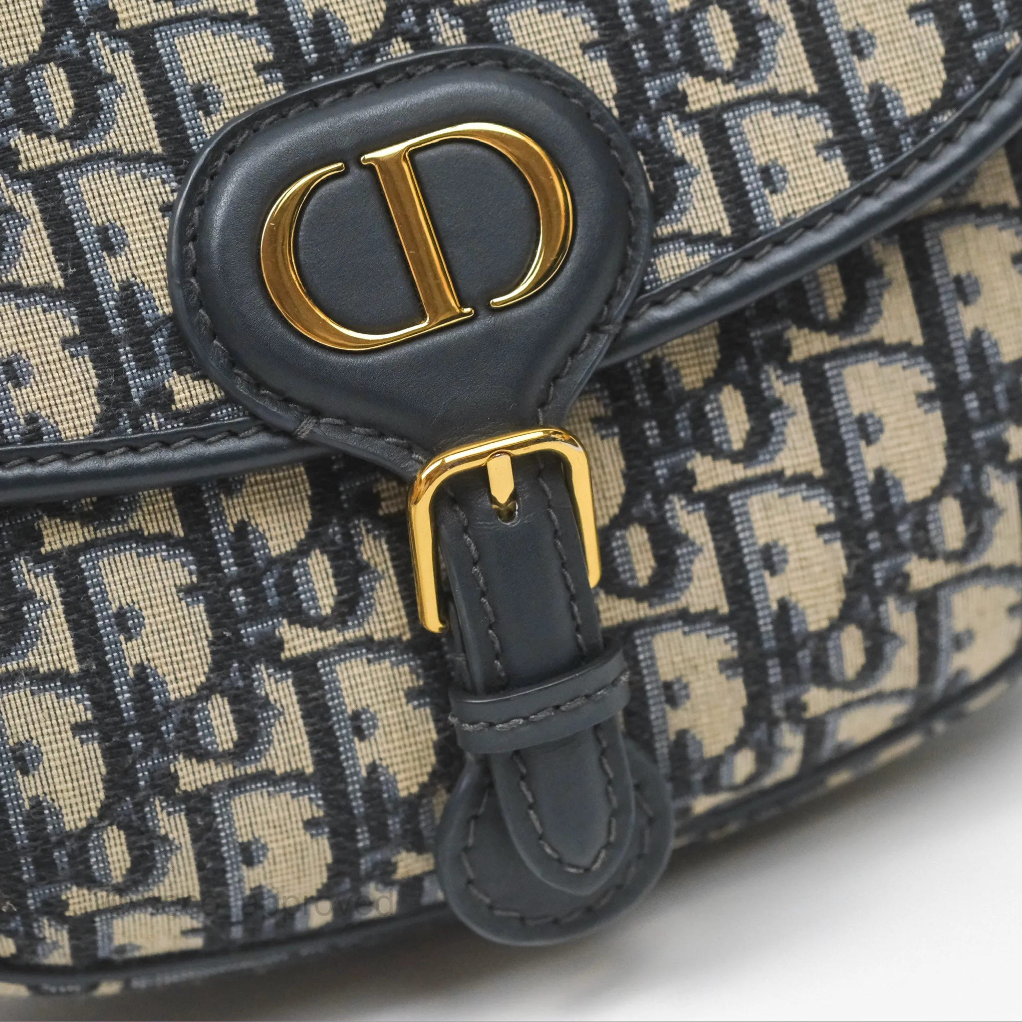 Dior Medium Bobby Bag Blue Oblique Jacquard Canvas