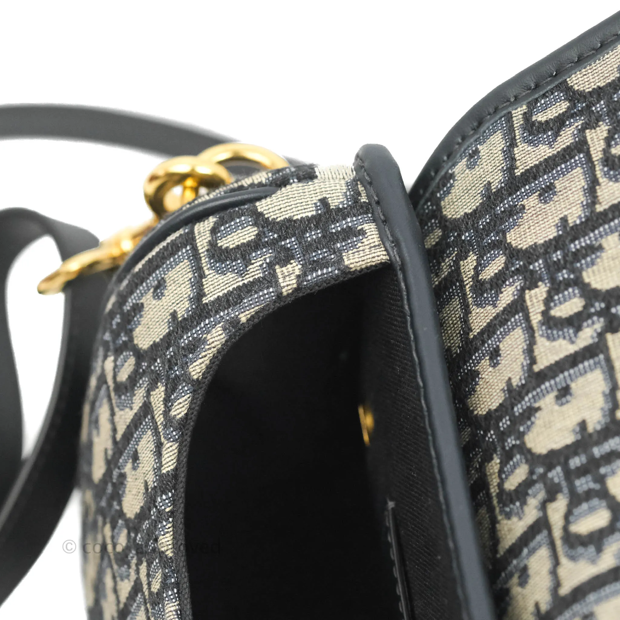 Dior Medium Bobby Bag Blue Oblique Jacquard Canvas
