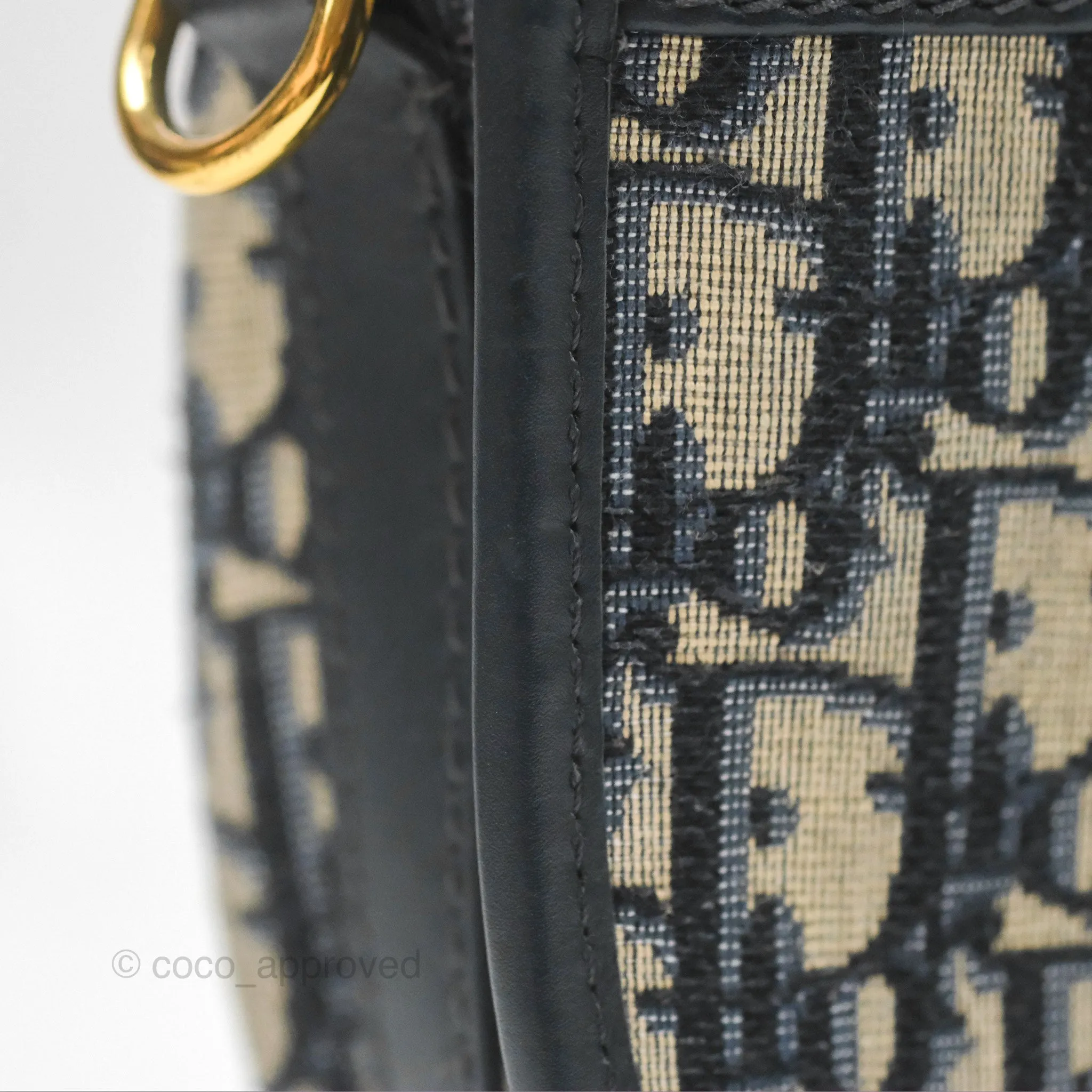 Dior Medium Bobby Bag Blue Oblique Jacquard Canvas