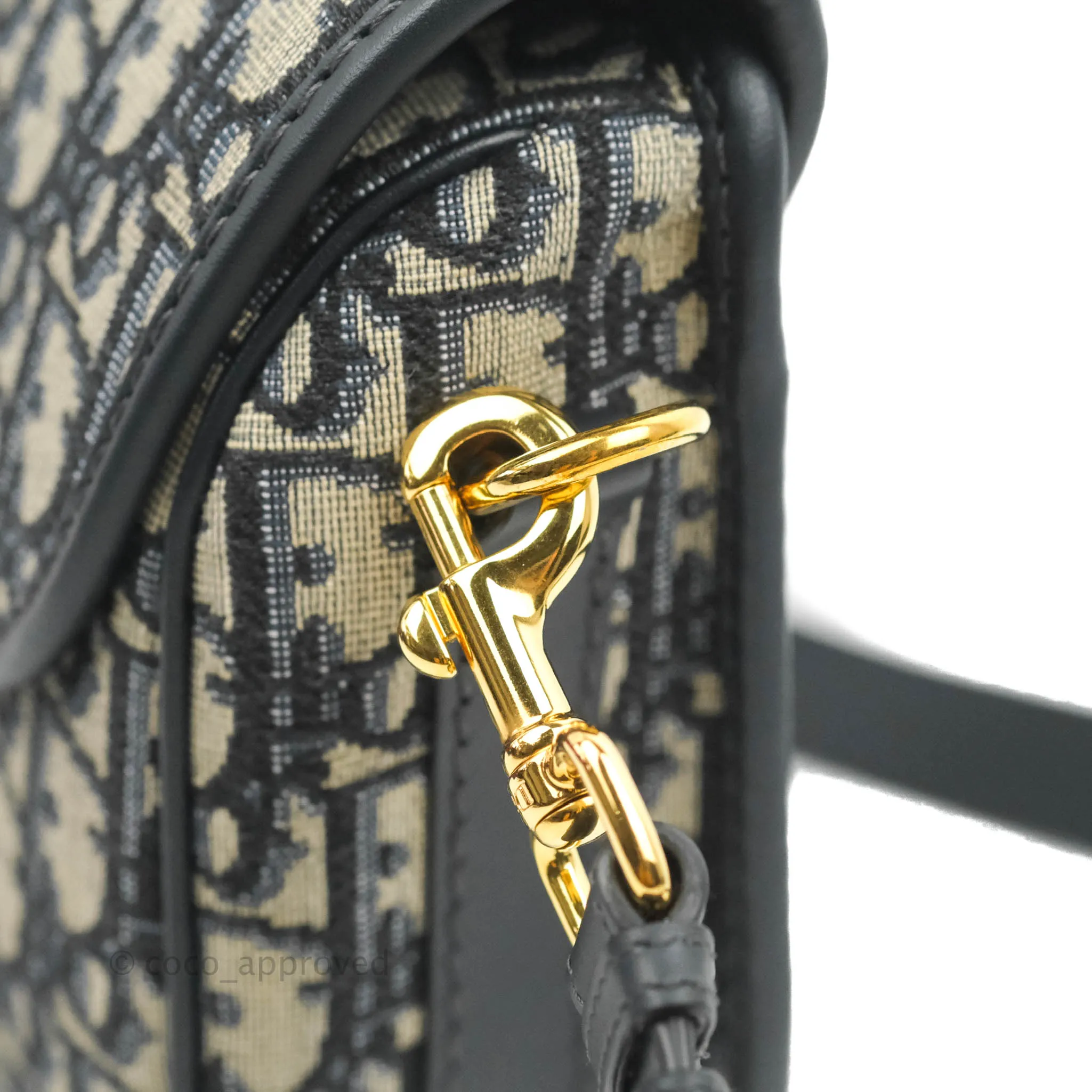 Dior Medium Bobby Bag Blue Oblique Jacquard Canvas