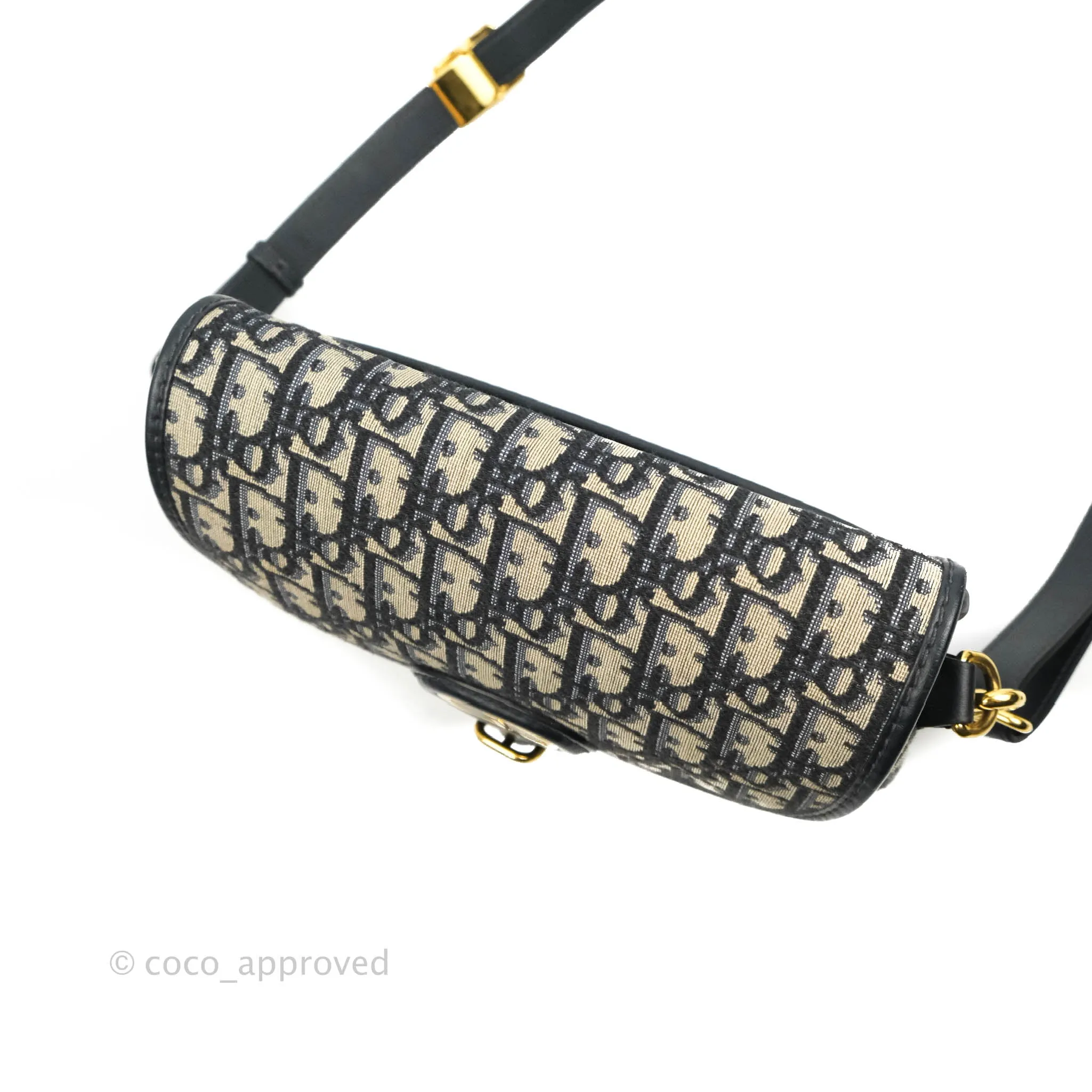 Dior Medium Bobby Bag Blue Oblique Jacquard Canvas