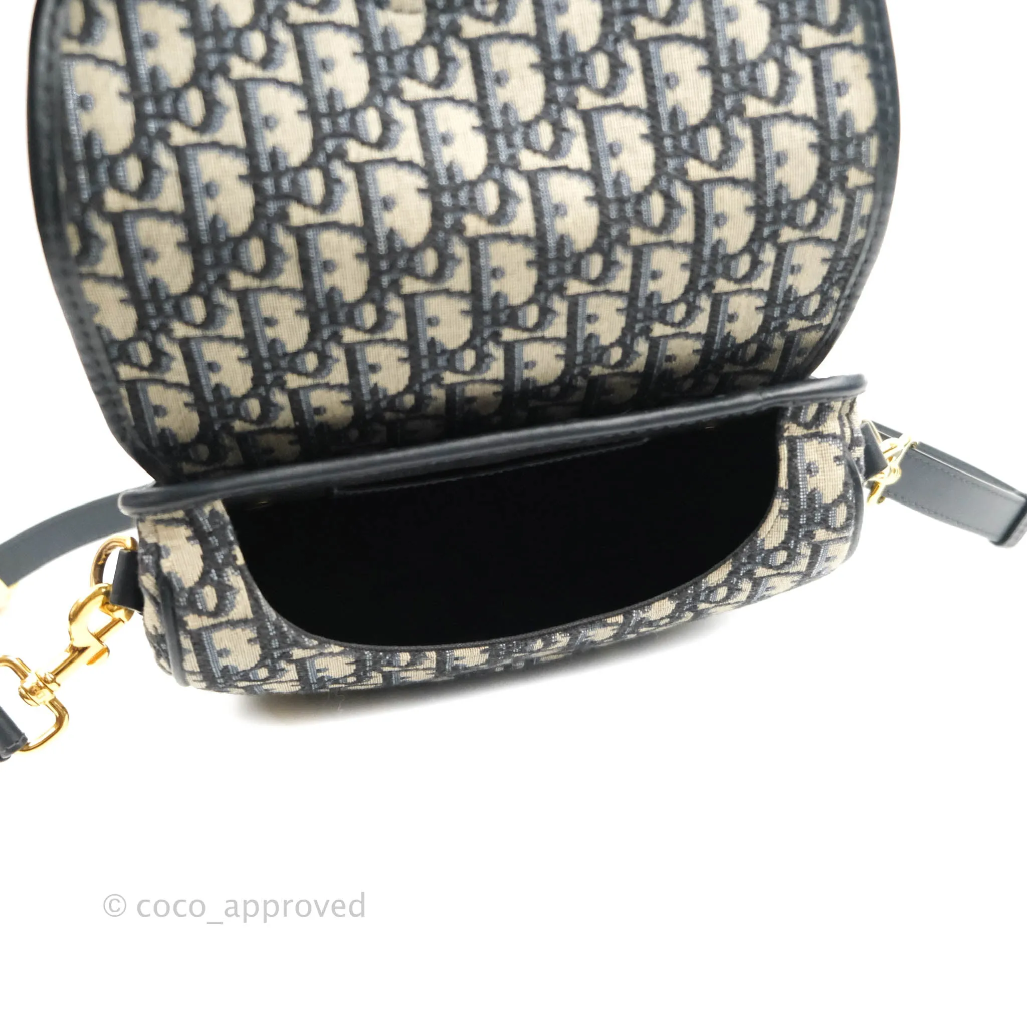 Dior Medium Bobby Bag Blue Oblique Jacquard Canvas