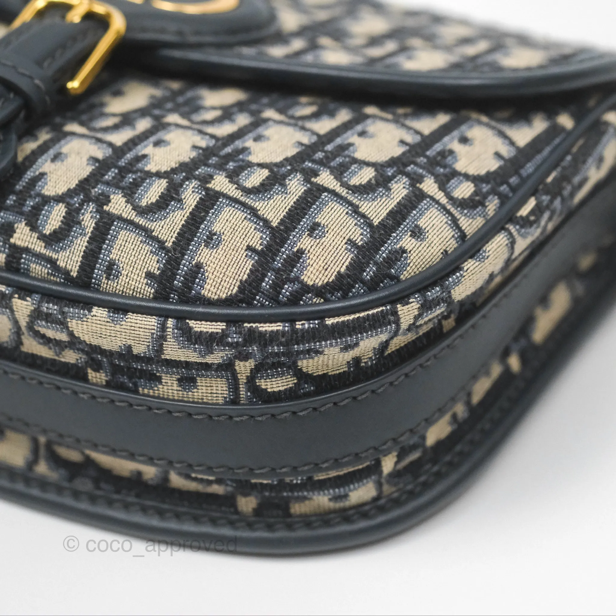Dior Medium Bobby Bag Blue Oblique Jacquard Canvas