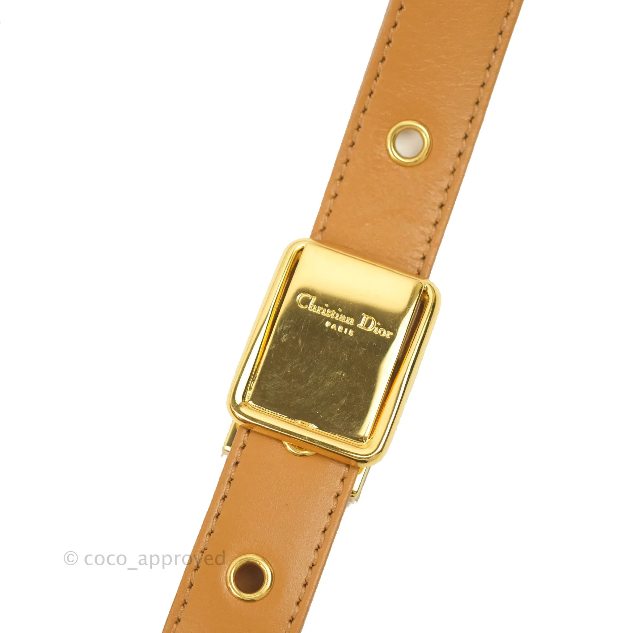 Dior Medium Bobby Bag Camel Calfskin Gold Hardware