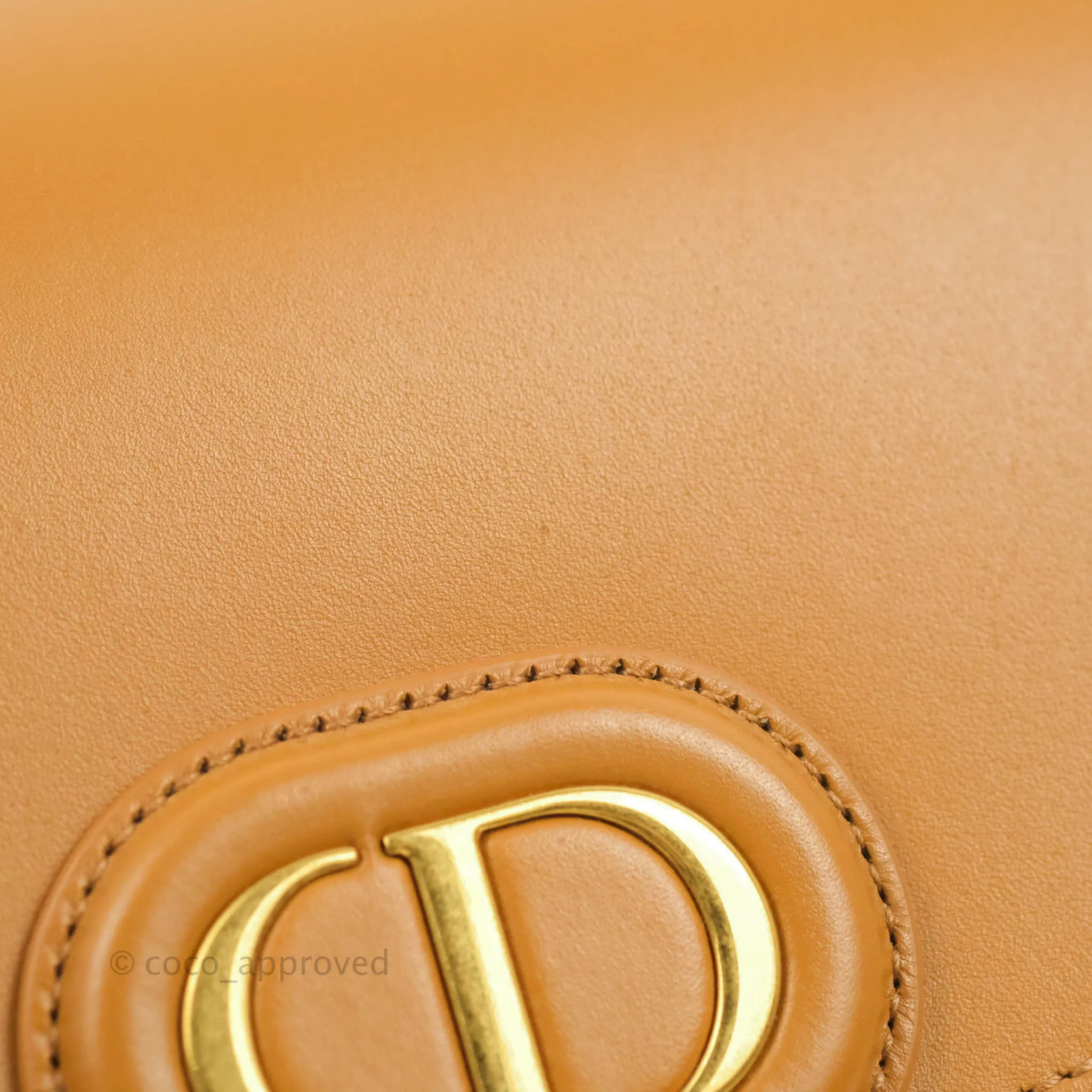 Dior Medium Bobby Bag Camel Calfskin Gold Hardware