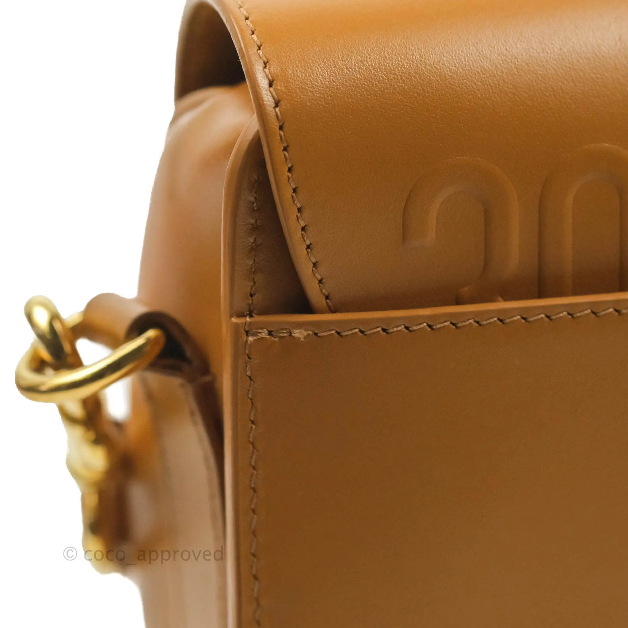 Dior Medium Bobby Bag Camel Calfskin Gold Hardware