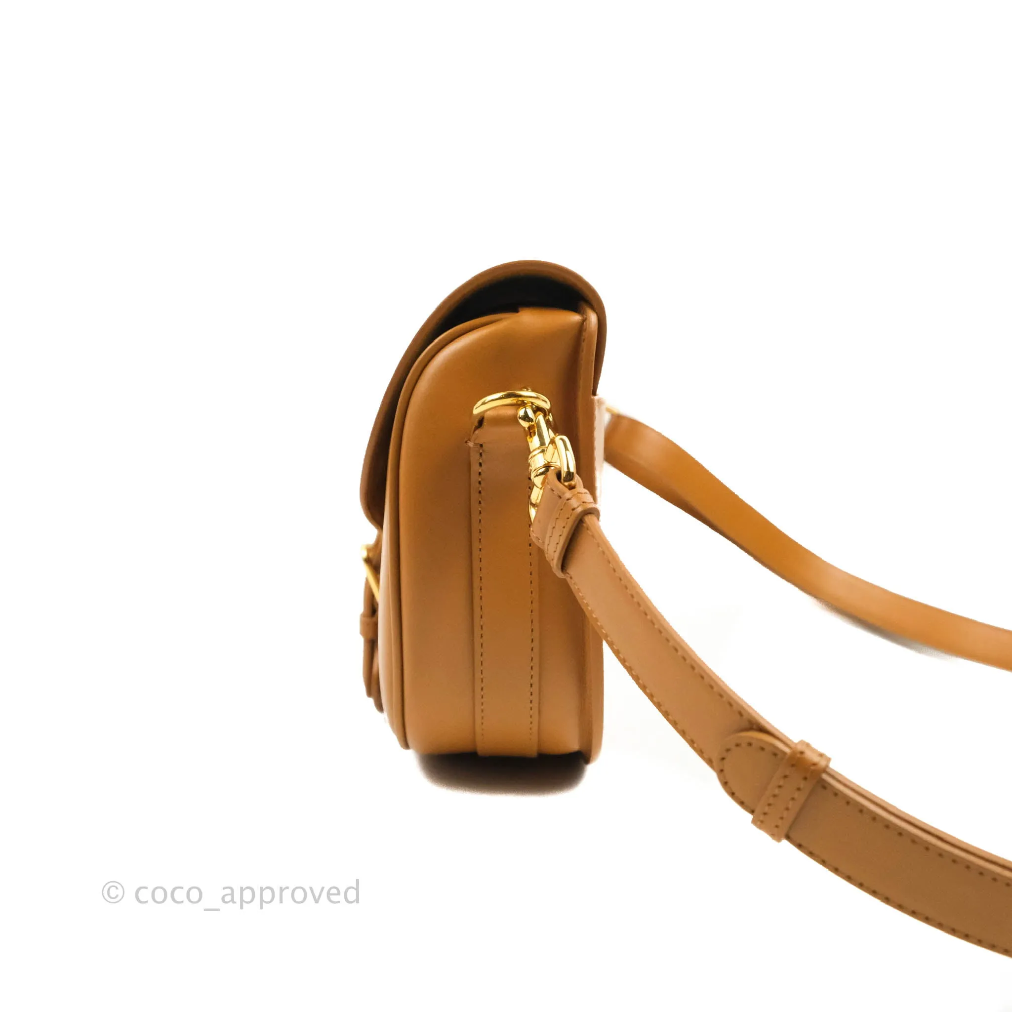 Dior Medium Bobby Bag Camel Calfskin Gold Hardware