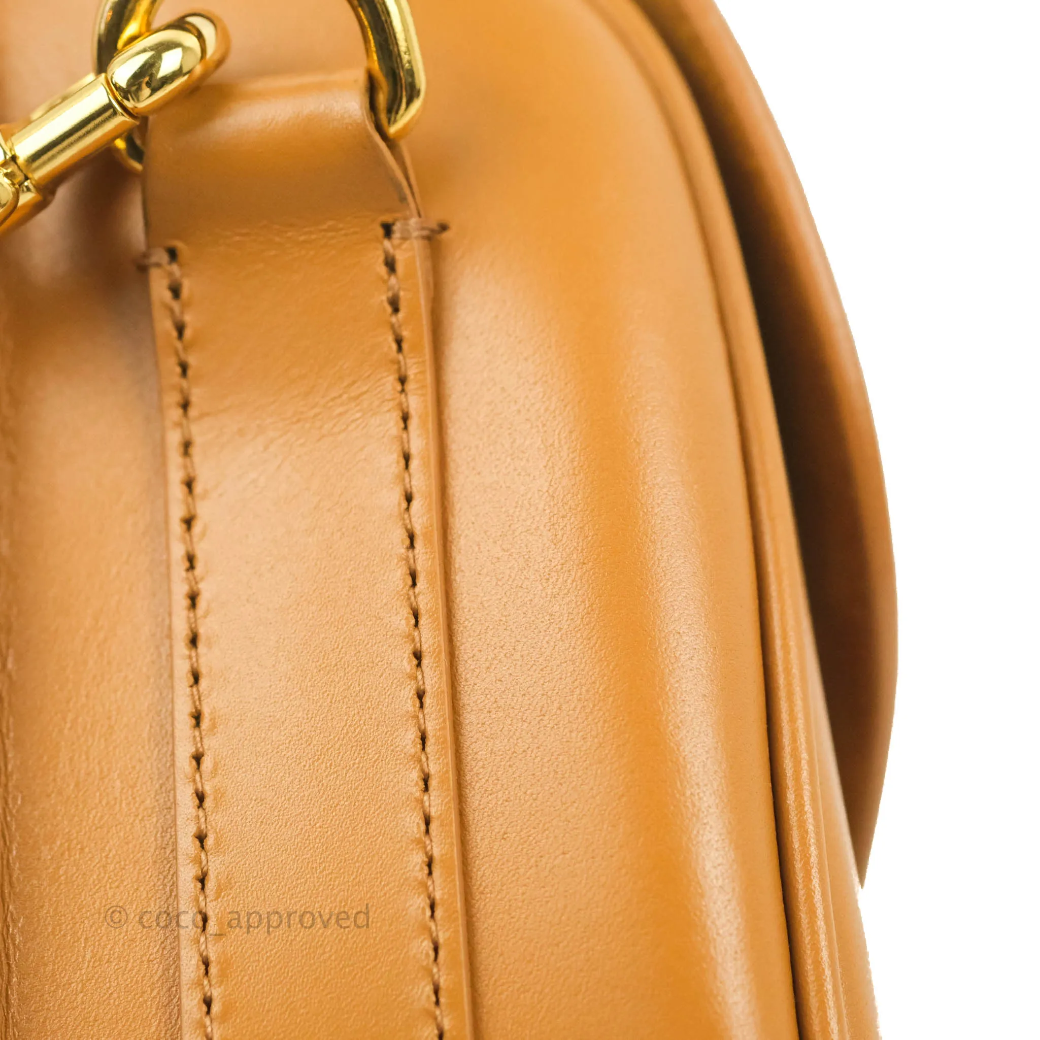 Dior Medium Bobby Bag Camel Calfskin Gold Hardware