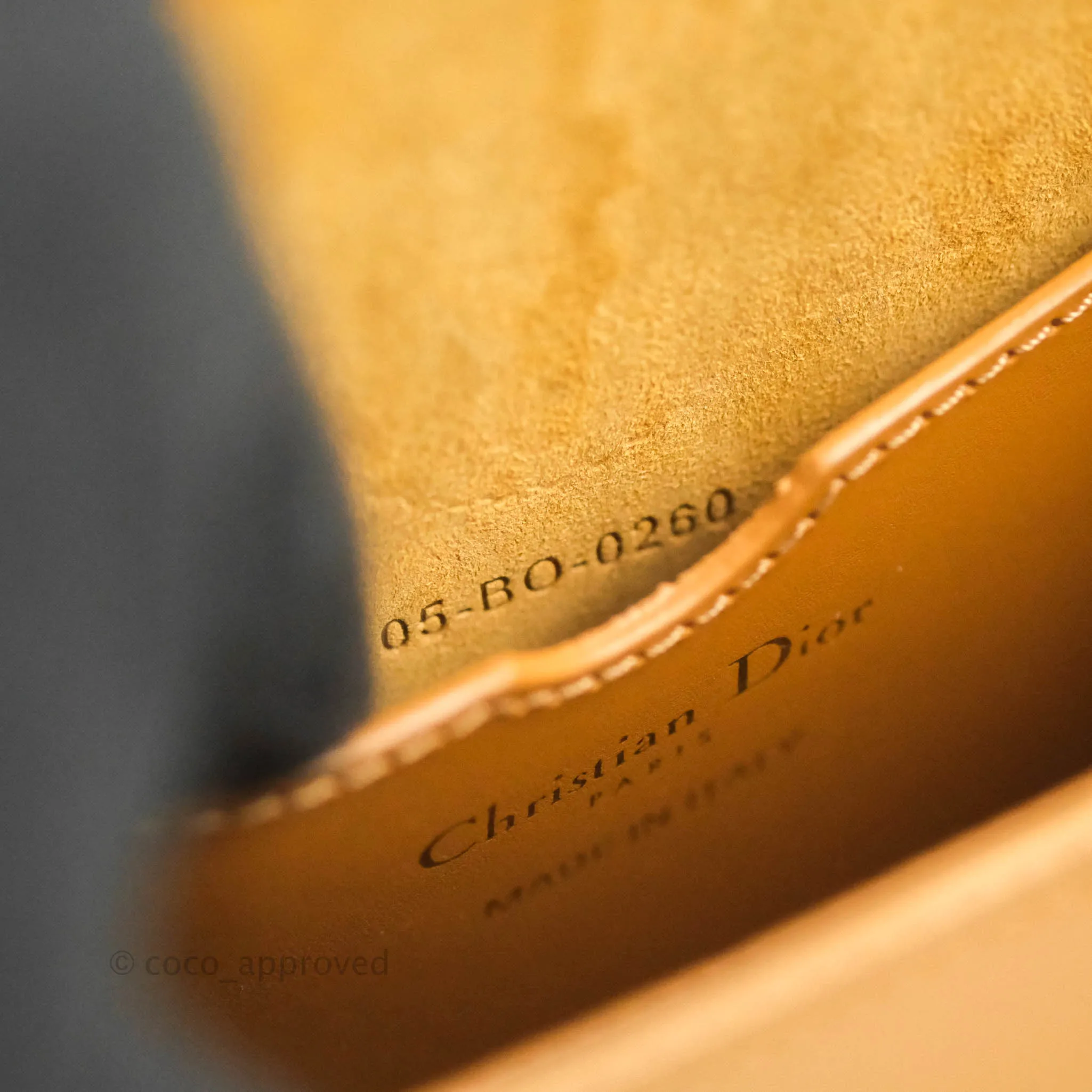 Dior Medium Bobby Bag Camel Calfskin Gold Hardware