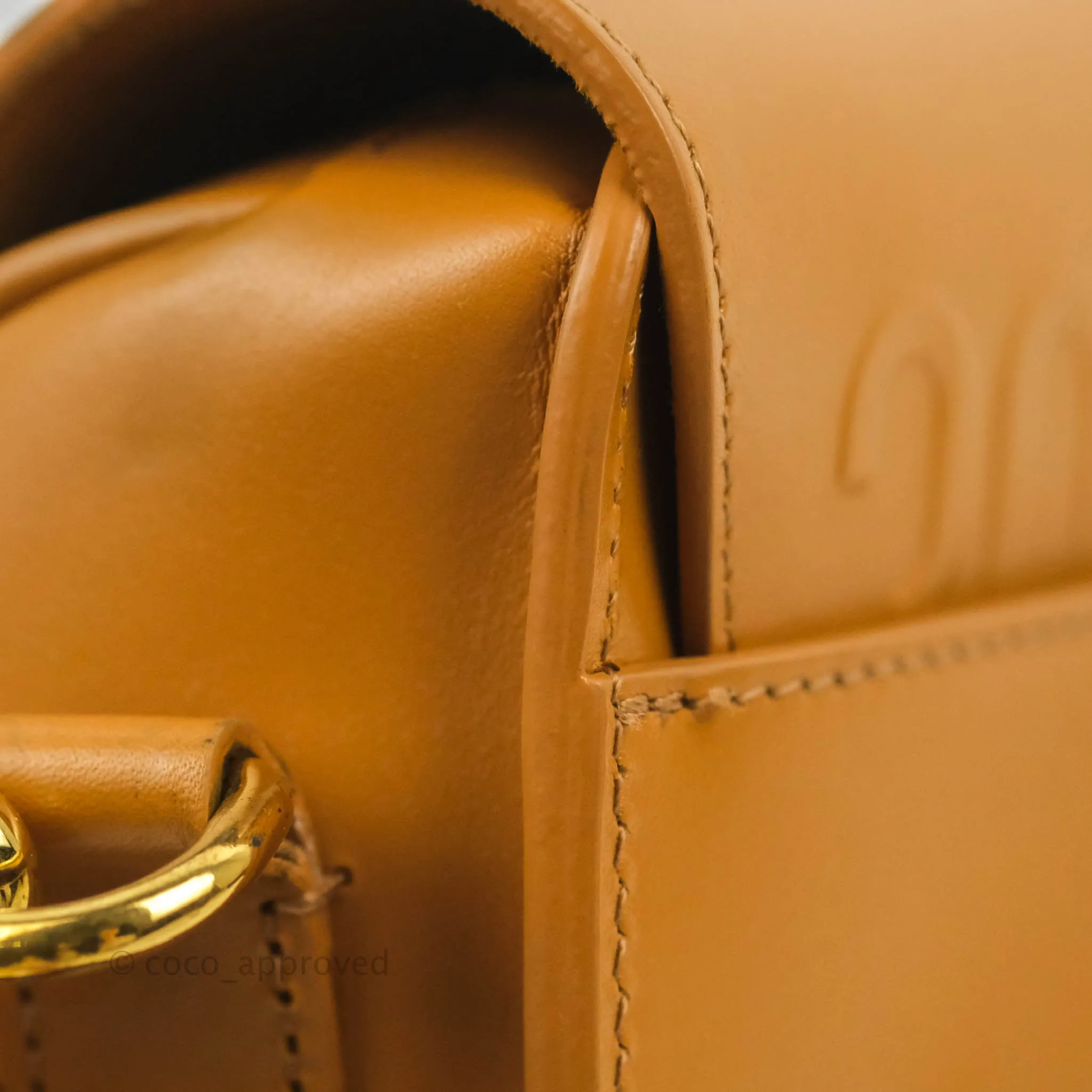 Dior Medium Bobby Bag Camel Calfskin Gold Hardware