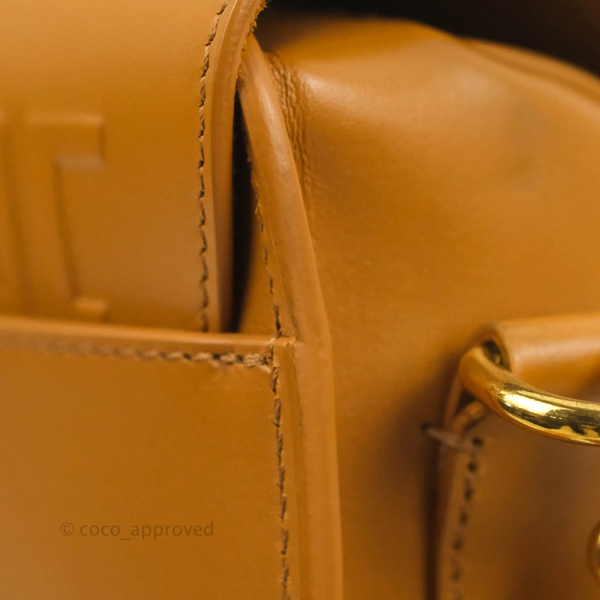 Dior Medium Bobby Bag Camel Calfskin Gold Hardware