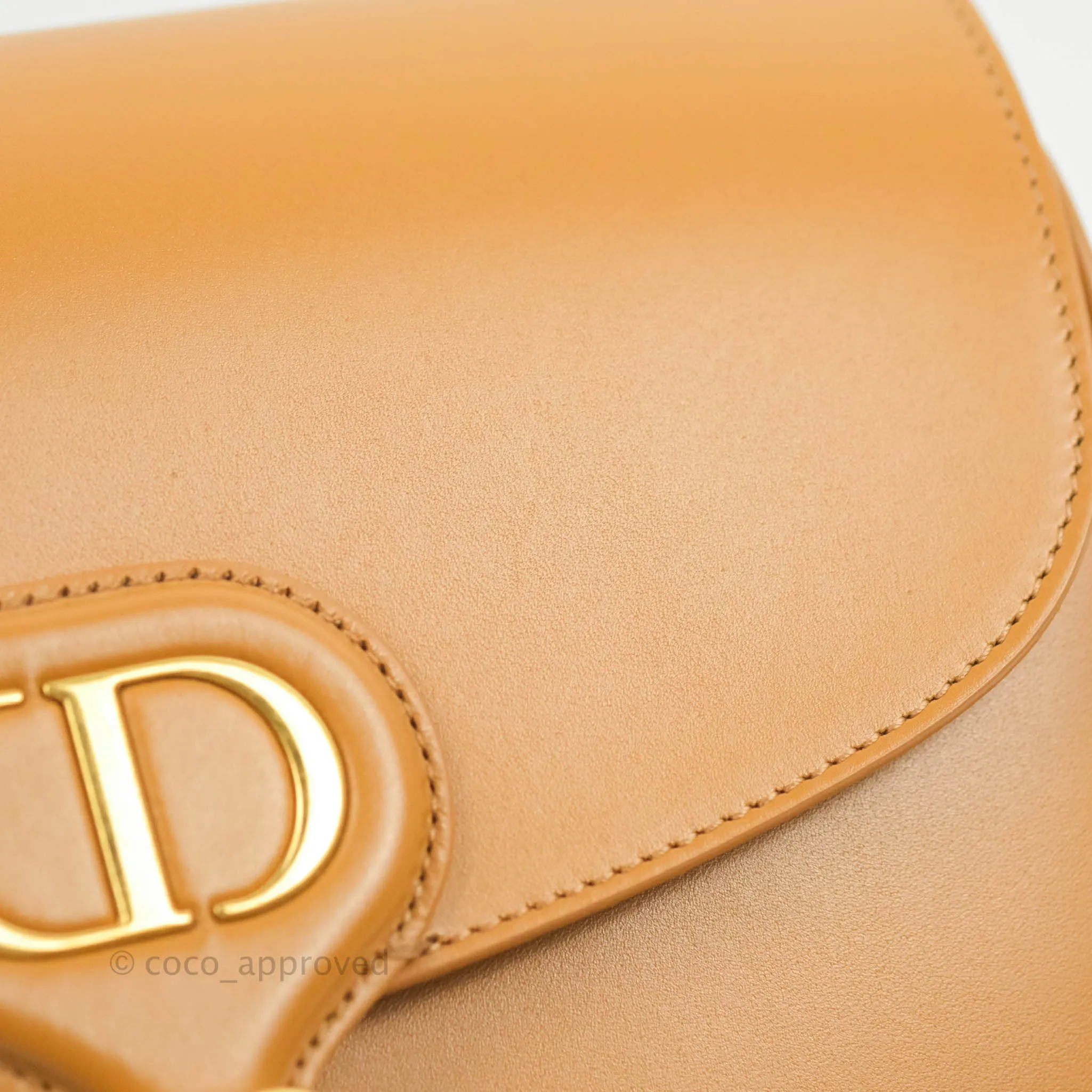 Dior Medium Bobby Bag Camel Calfskin Gold Hardware