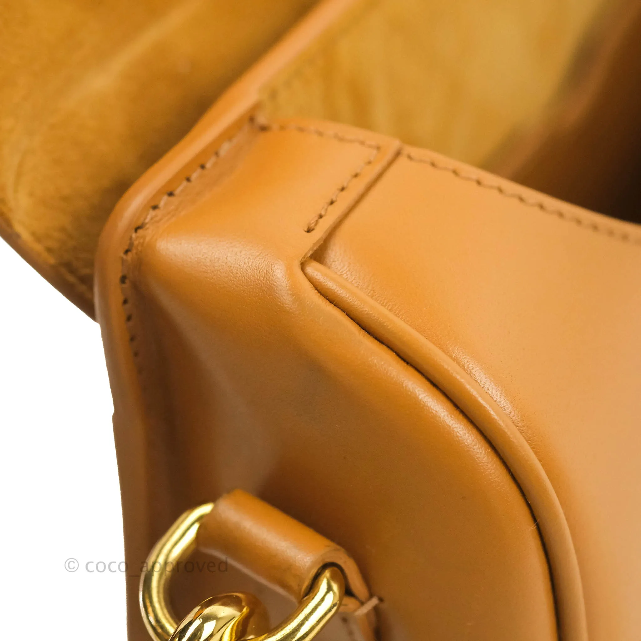 Dior Medium Bobby Bag Camel Calfskin Gold Hardware
