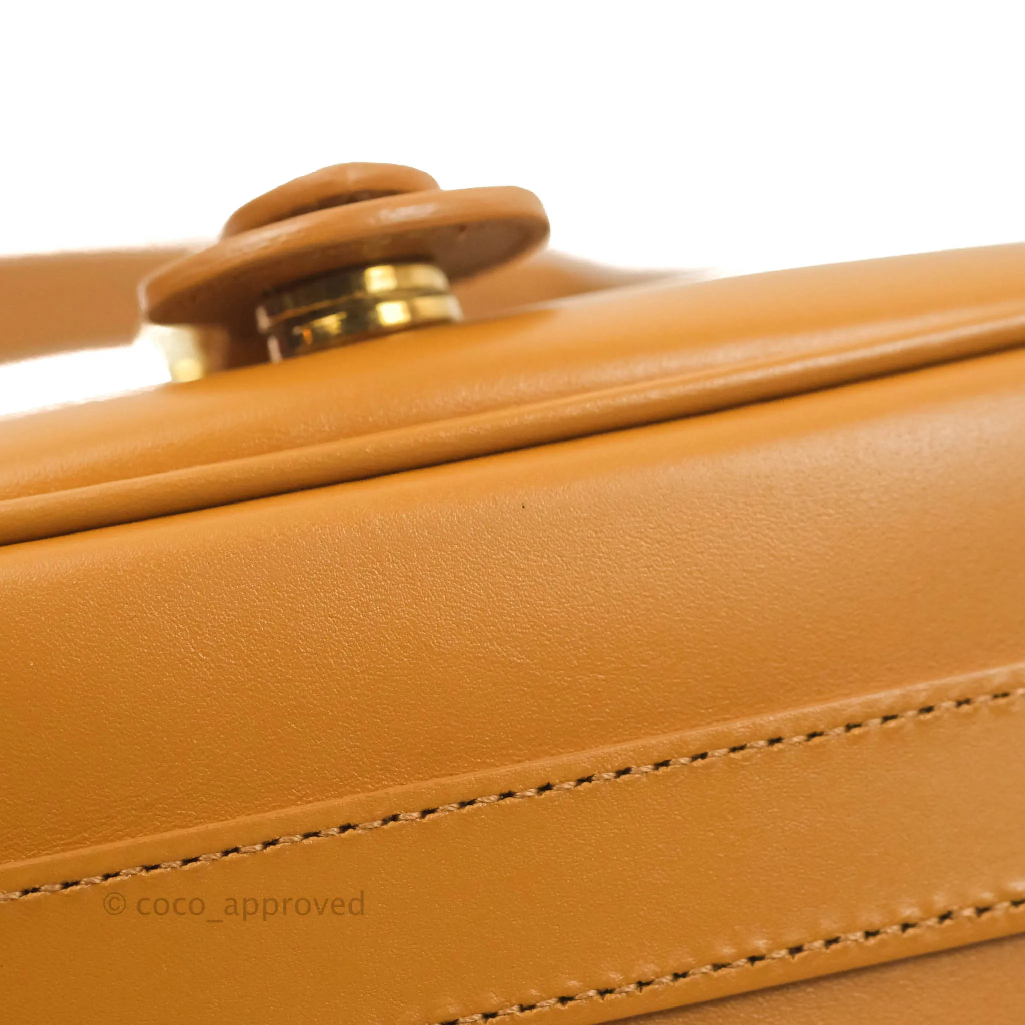 Dior Medium Bobby Bag Camel Calfskin Gold Hardware