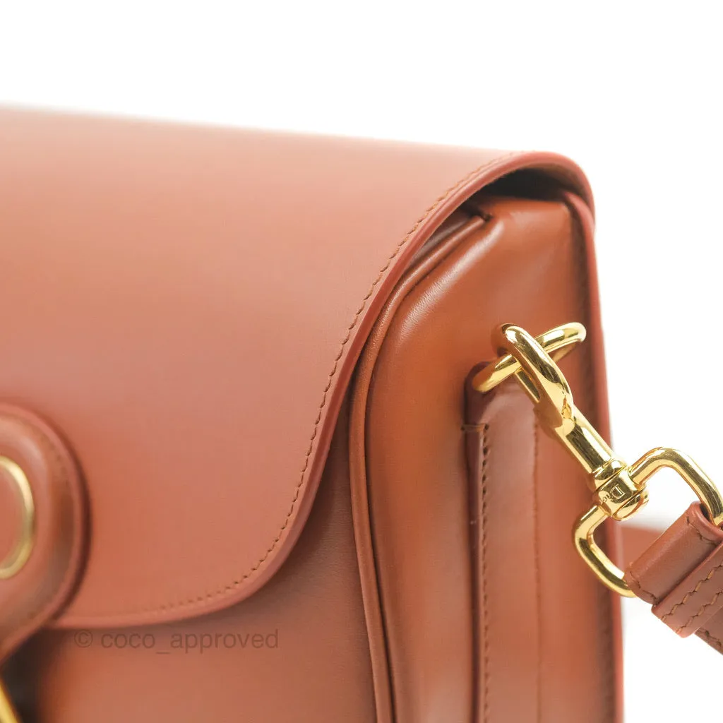Dior Medium Bobby Bag Tan Calfskin Gold Hardware