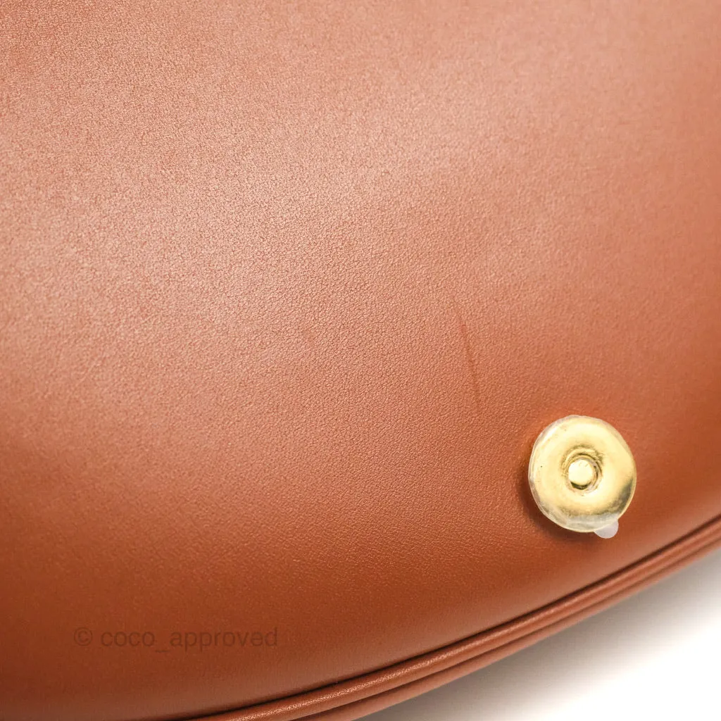 Dior Medium Bobby Bag Tan Calfskin Gold Hardware