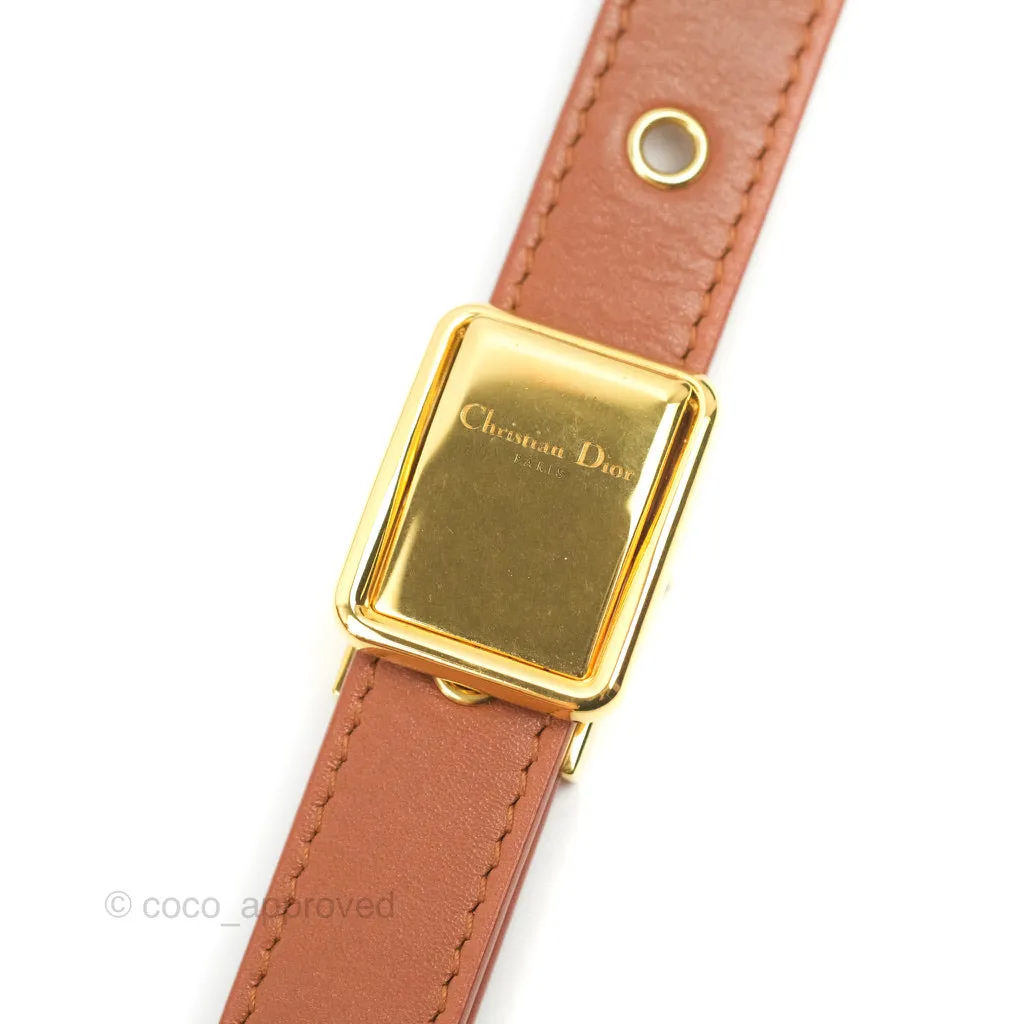 Dior Medium Bobby Bag Tan Calfskin Gold Hardware