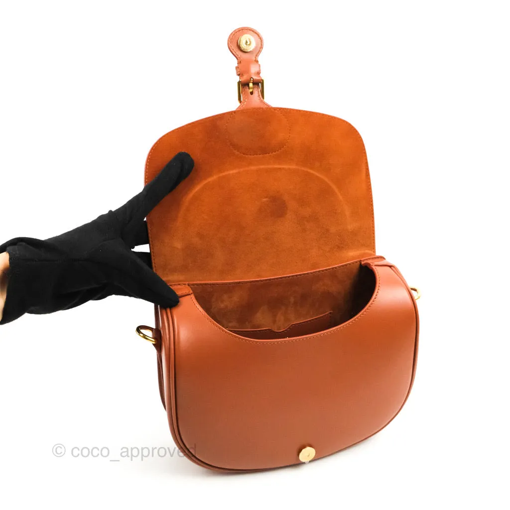 Dior Medium Bobby Bag Tan Calfskin Gold Hardware
