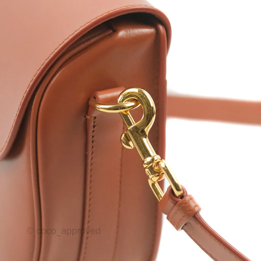 Dior Medium Bobby Bag Tan Calfskin Gold Hardware