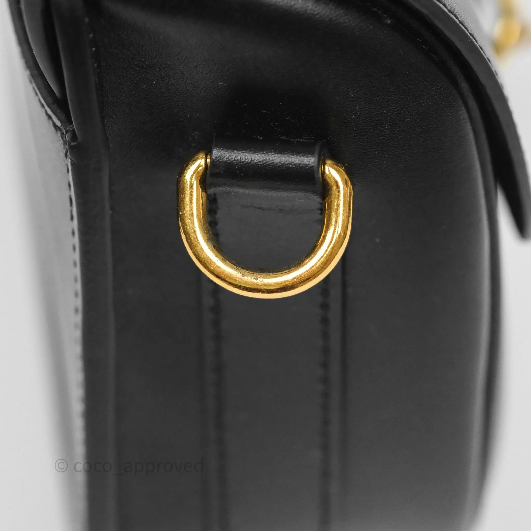 Dior Medium Bobby Flap Black Box Calfskin
