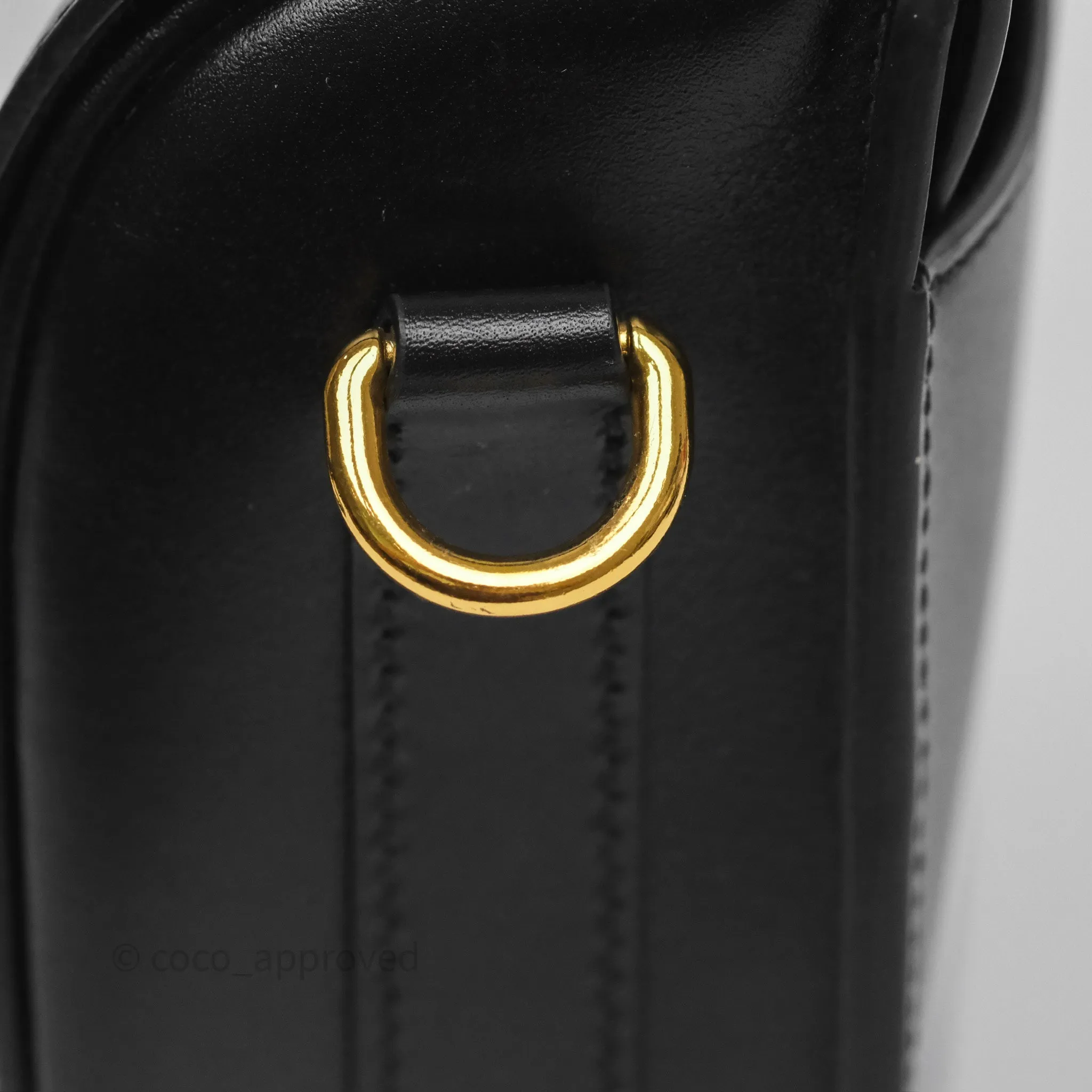 Dior Medium Bobby Flap Black Box Calfskin