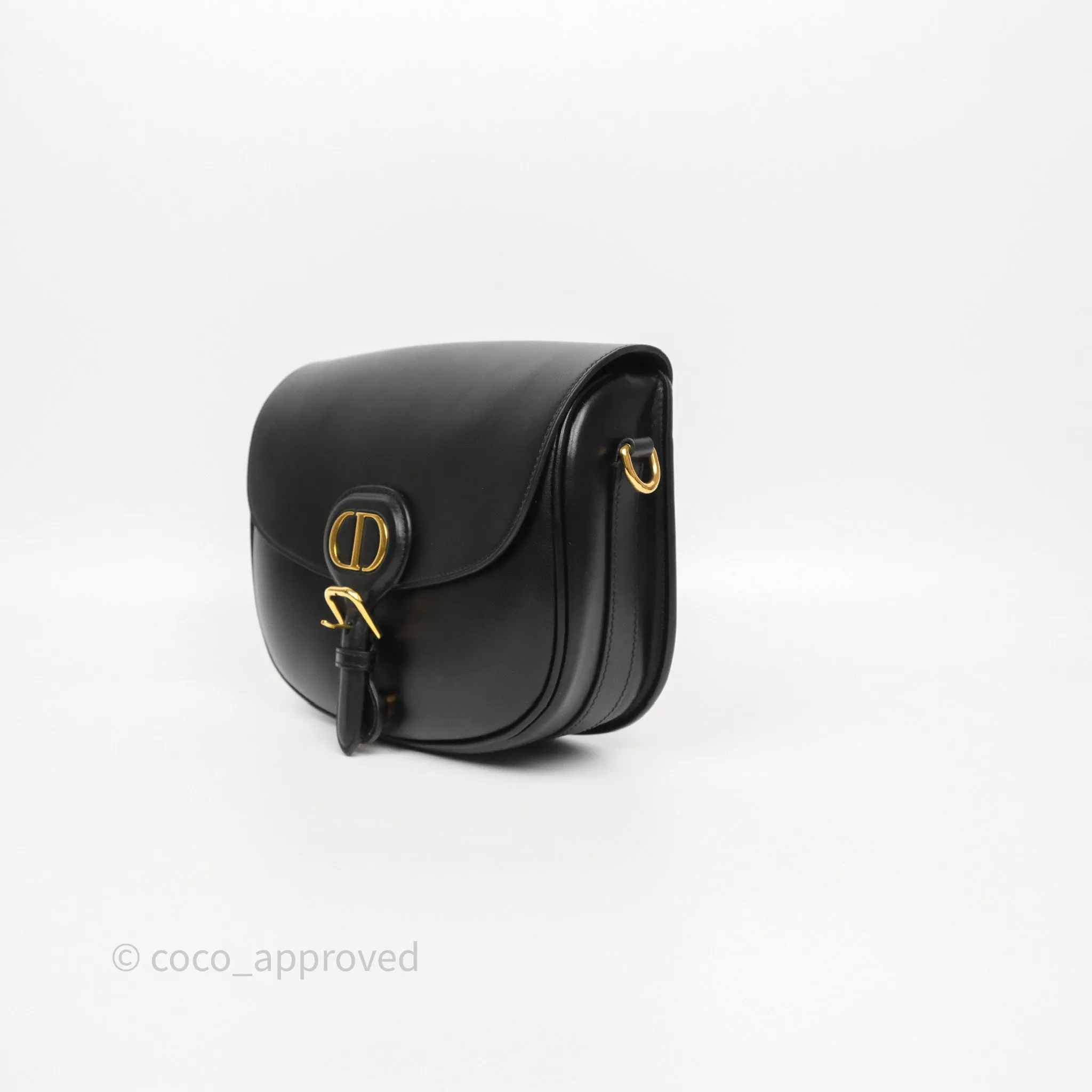 Dior Medium Bobby Flap Black Box Calfskin