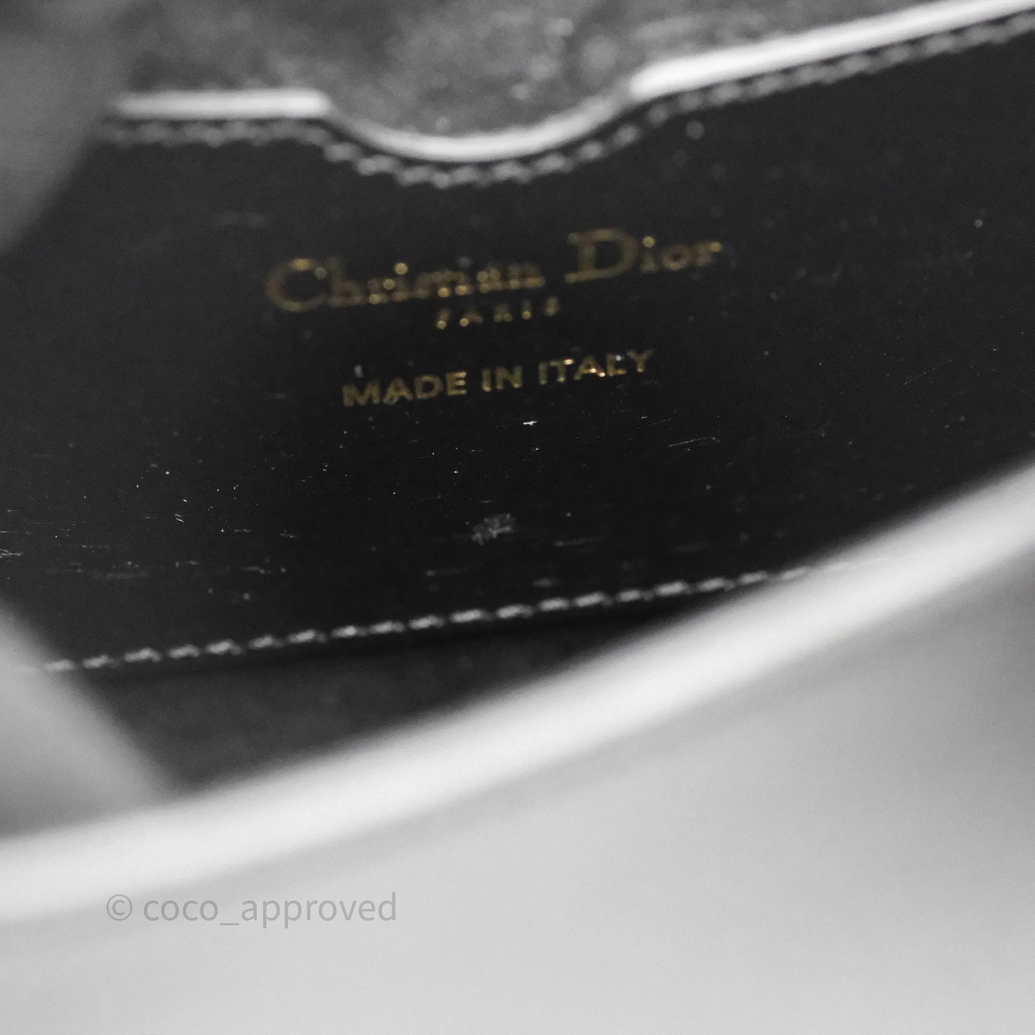 Dior Medium Bobby Flap Black Box Calfskin