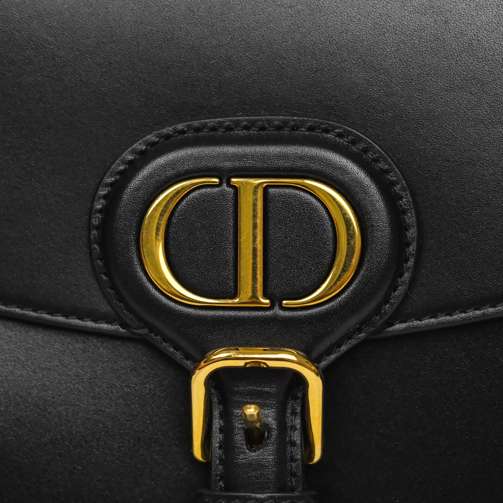 Dior Medium Bobby Flap Black Box Calfskin