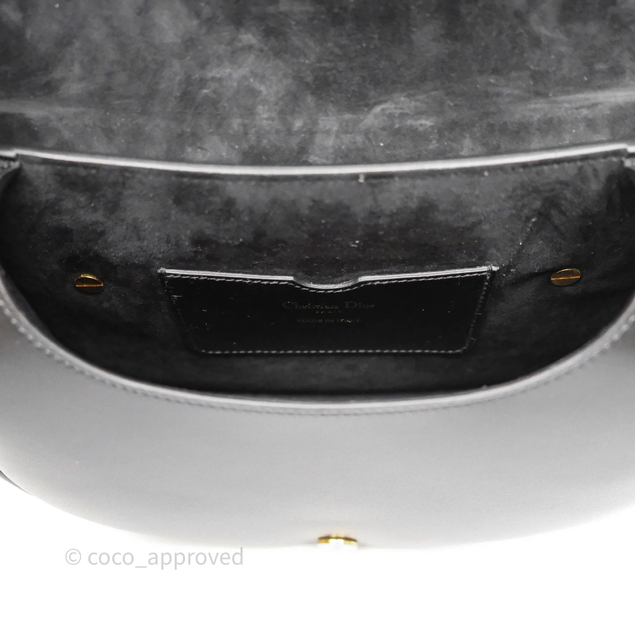 Dior Medium Bobby Flap Black Box Calfskin