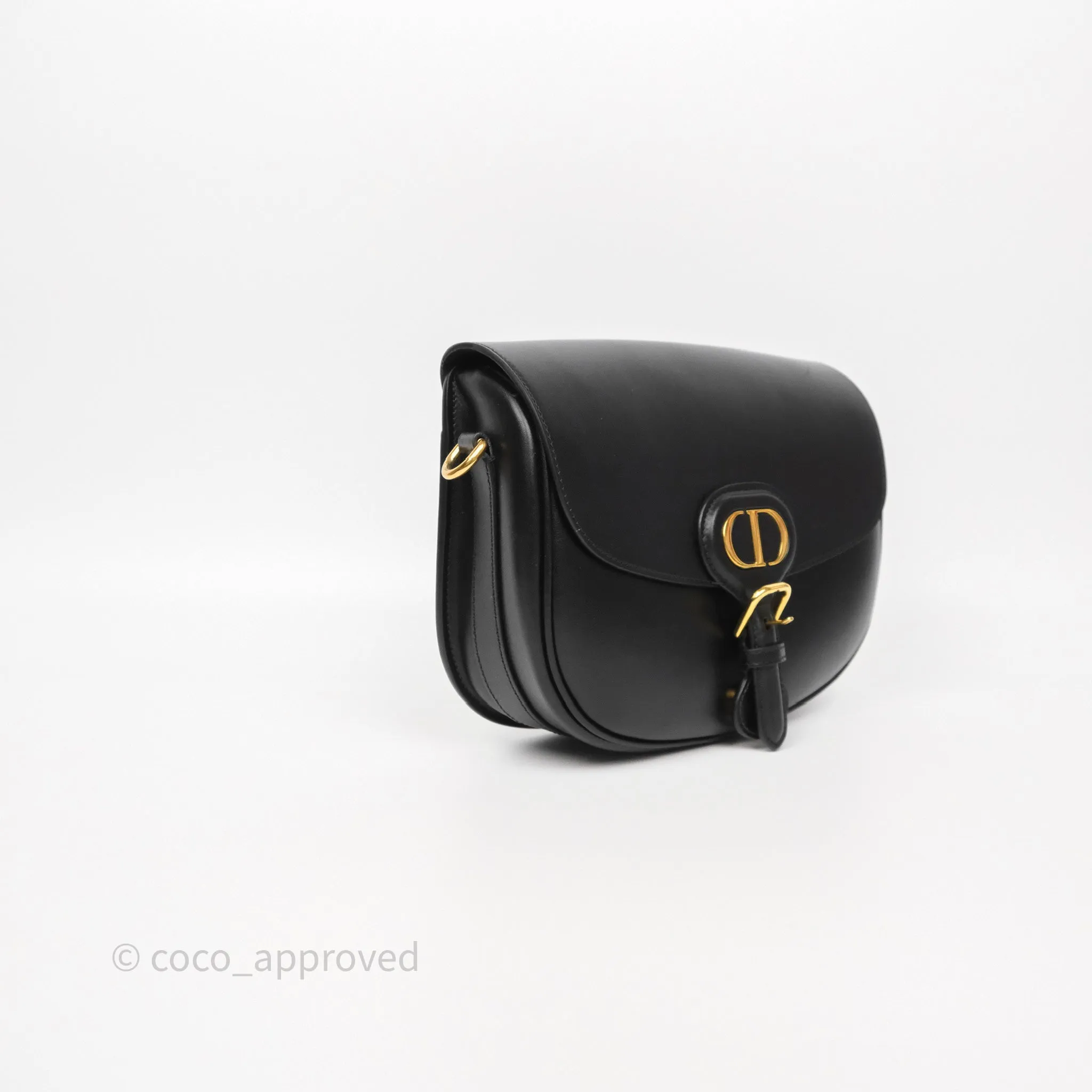 Dior Medium Bobby Flap Black Box Calfskin