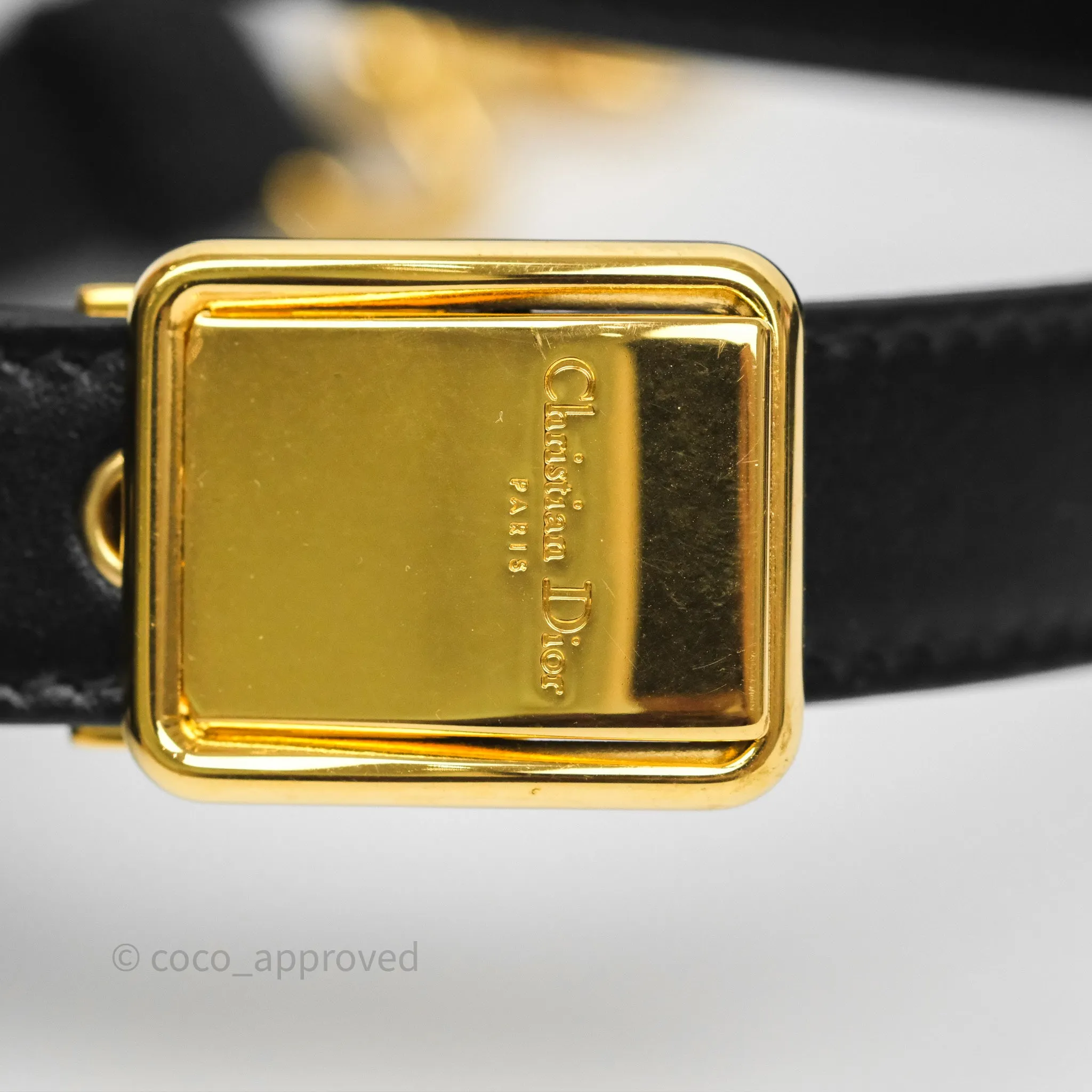 Dior Medium Bobby Flap Black Box Calfskin