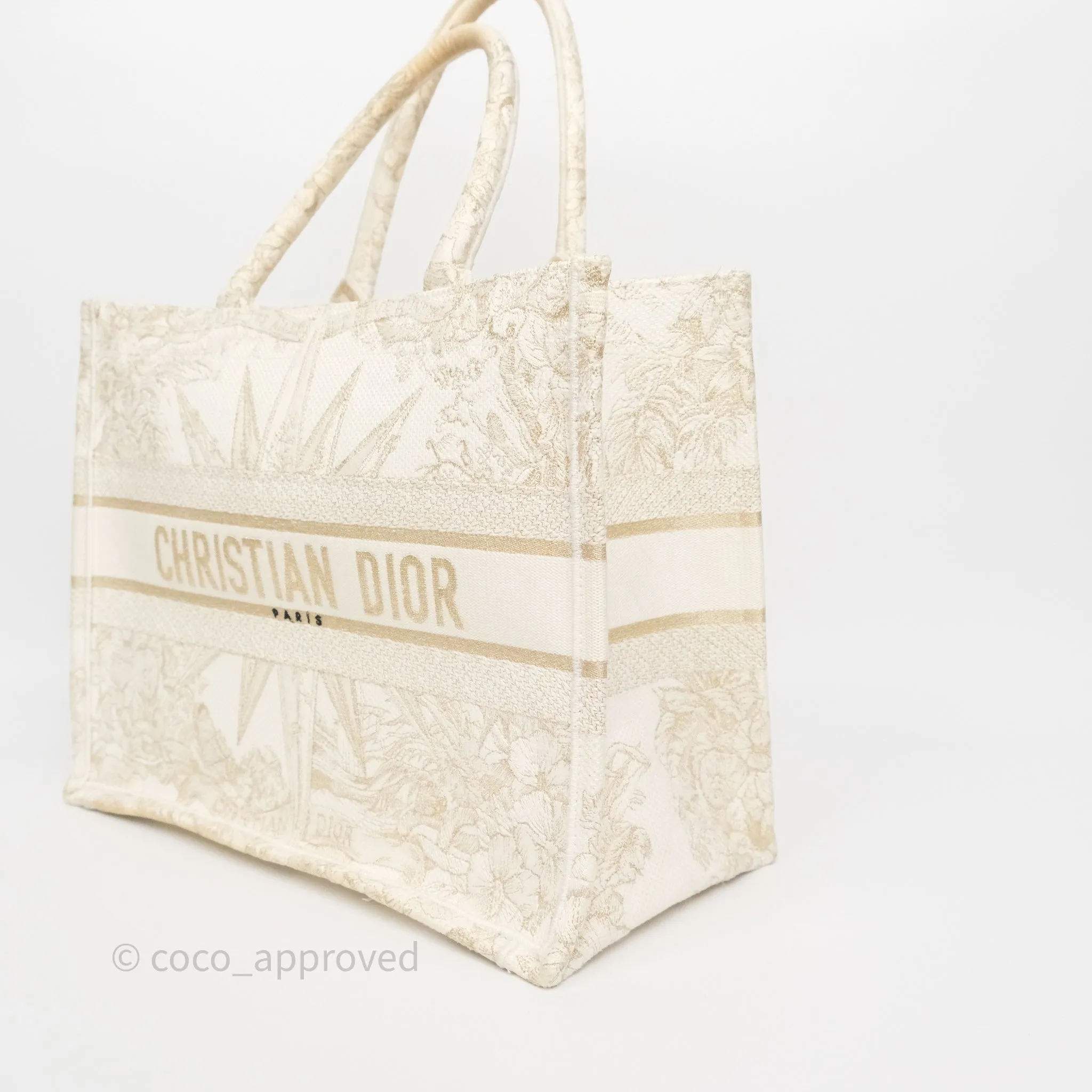 Dior Medium Book Tote Dior Rve d'Infini Embroidery with Gold-Tone Metallic Thread