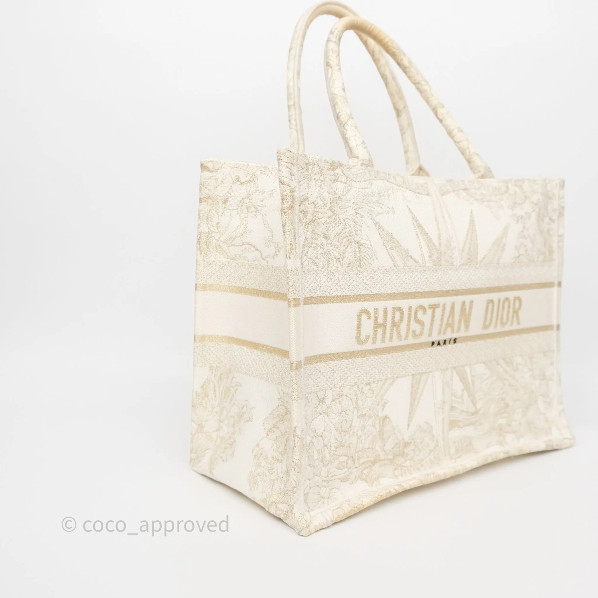 Dior Medium Book Tote Dior Rve d'Infini Embroidery with Gold-Tone Metallic Thread