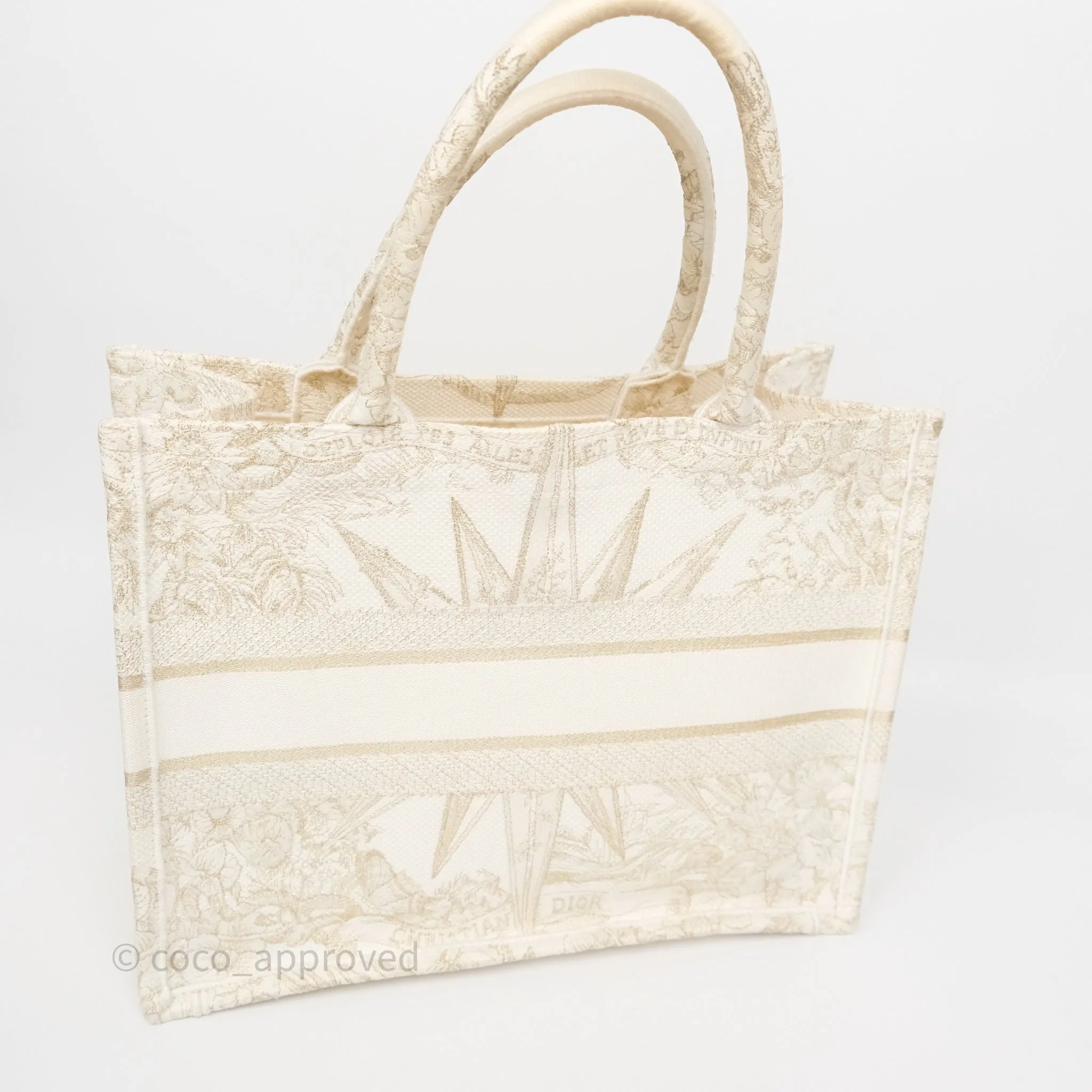Dior Medium Book Tote Dior Rve d'Infini Embroidery with Gold-Tone Metallic Thread