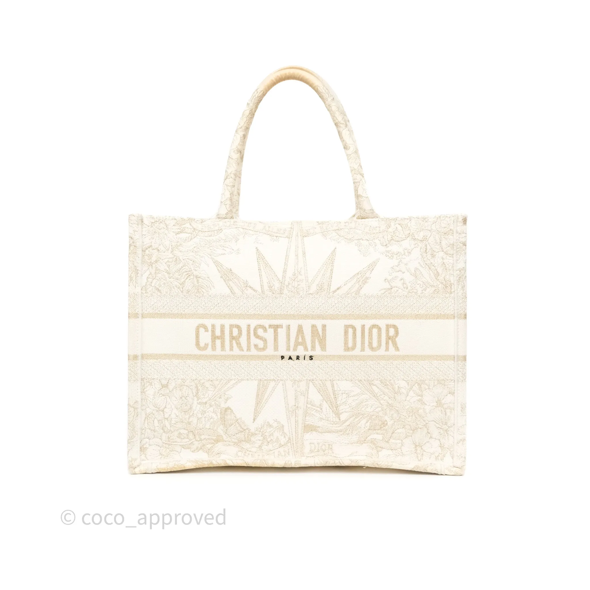 Dior Medium Book Tote Dior Rve d'Infini Embroidery with Gold-Tone Metallic Thread
