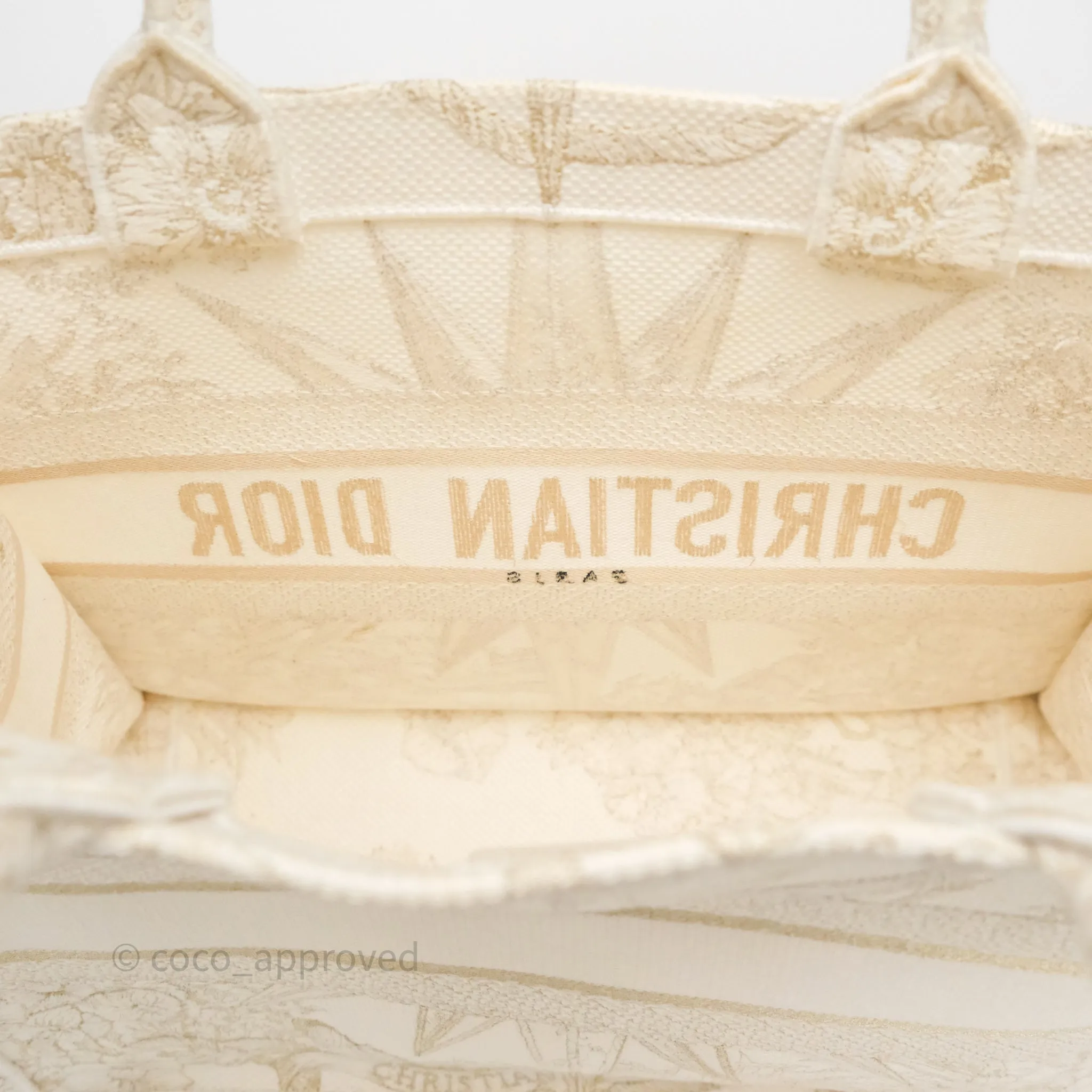 Dior Medium Book Tote Dior Rve d'Infini Embroidery with Gold-Tone Metallic Thread