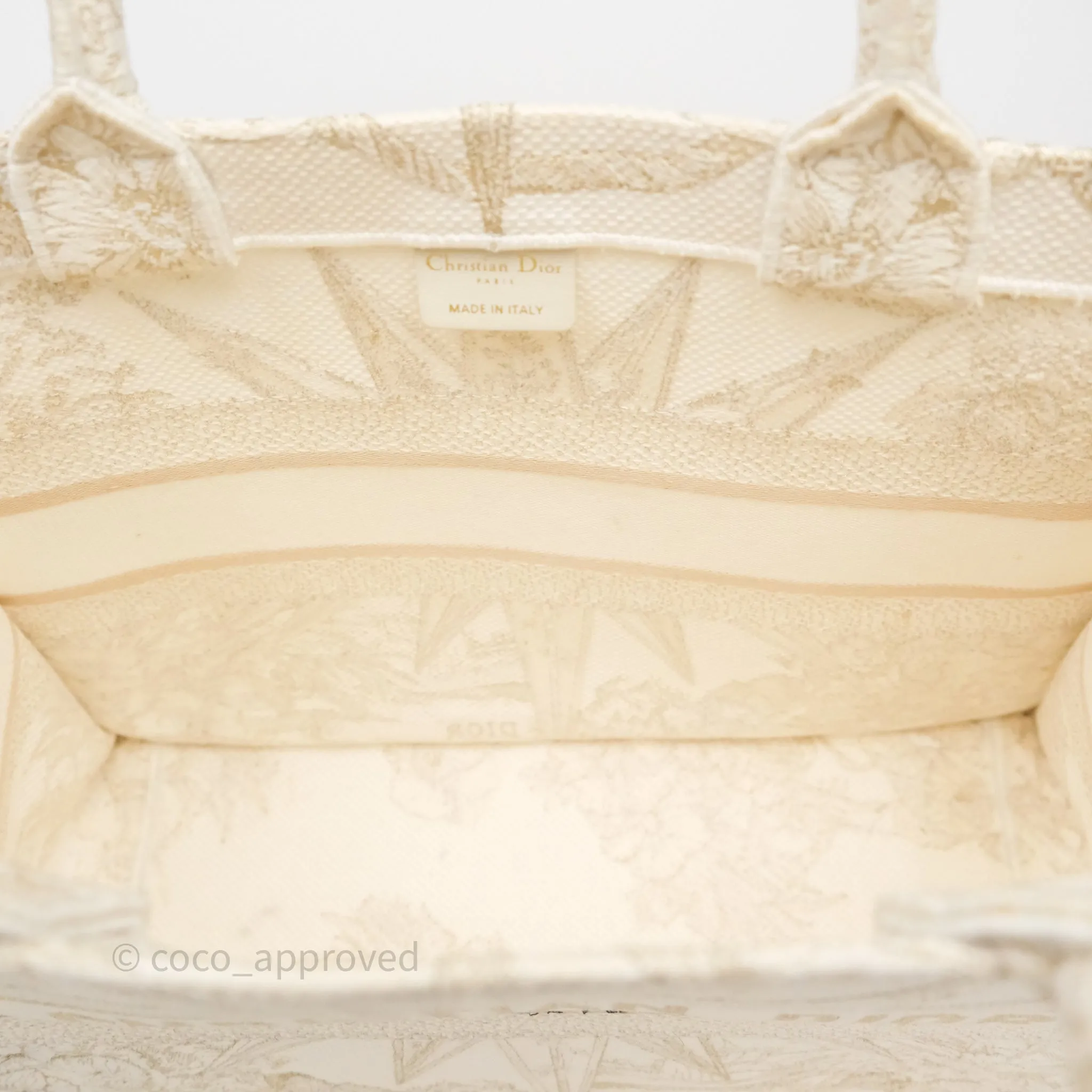 Dior Medium Book Tote Dior Rve d'Infini Embroidery with Gold-Tone Metallic Thread