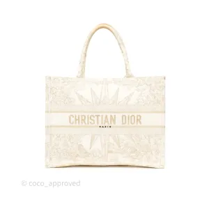 Dior Medium Book Tote Dior Rve d'Infini Embroidery with Gold-Tone Metallic Thread