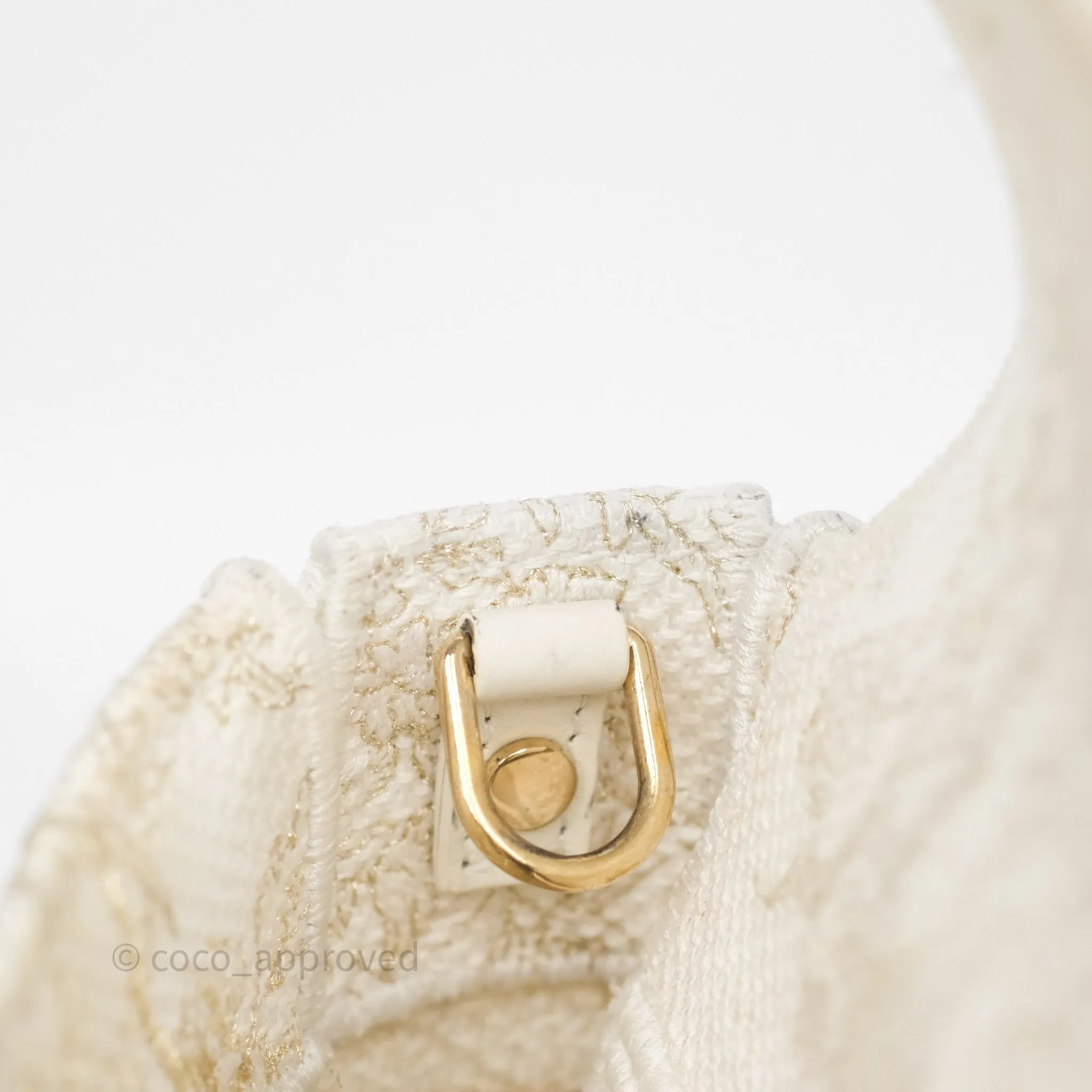 Dior Medium Lady D-Joy Bag Dior Jardin d'Hiver Embroidery White