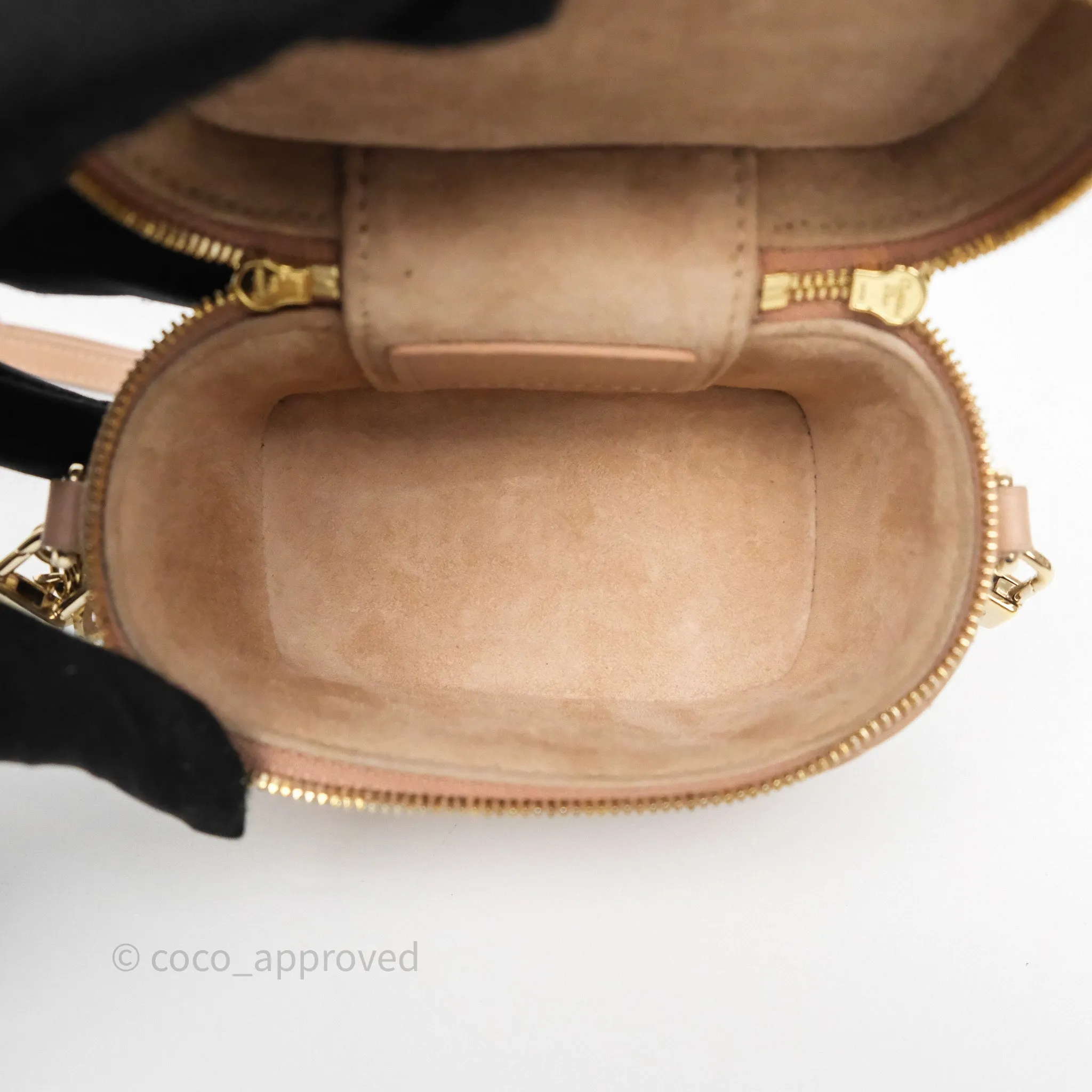 Dior Micro Lady Dior Vanity Case Rose Des Vents Pink Cannage Lambskin