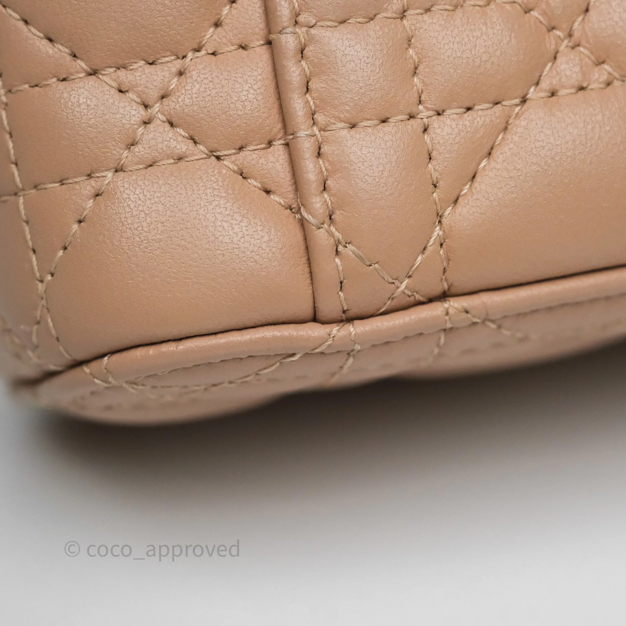 Dior Micro Lady Dior Vanity Case Rose Des Vents Pink Cannage Lambskin