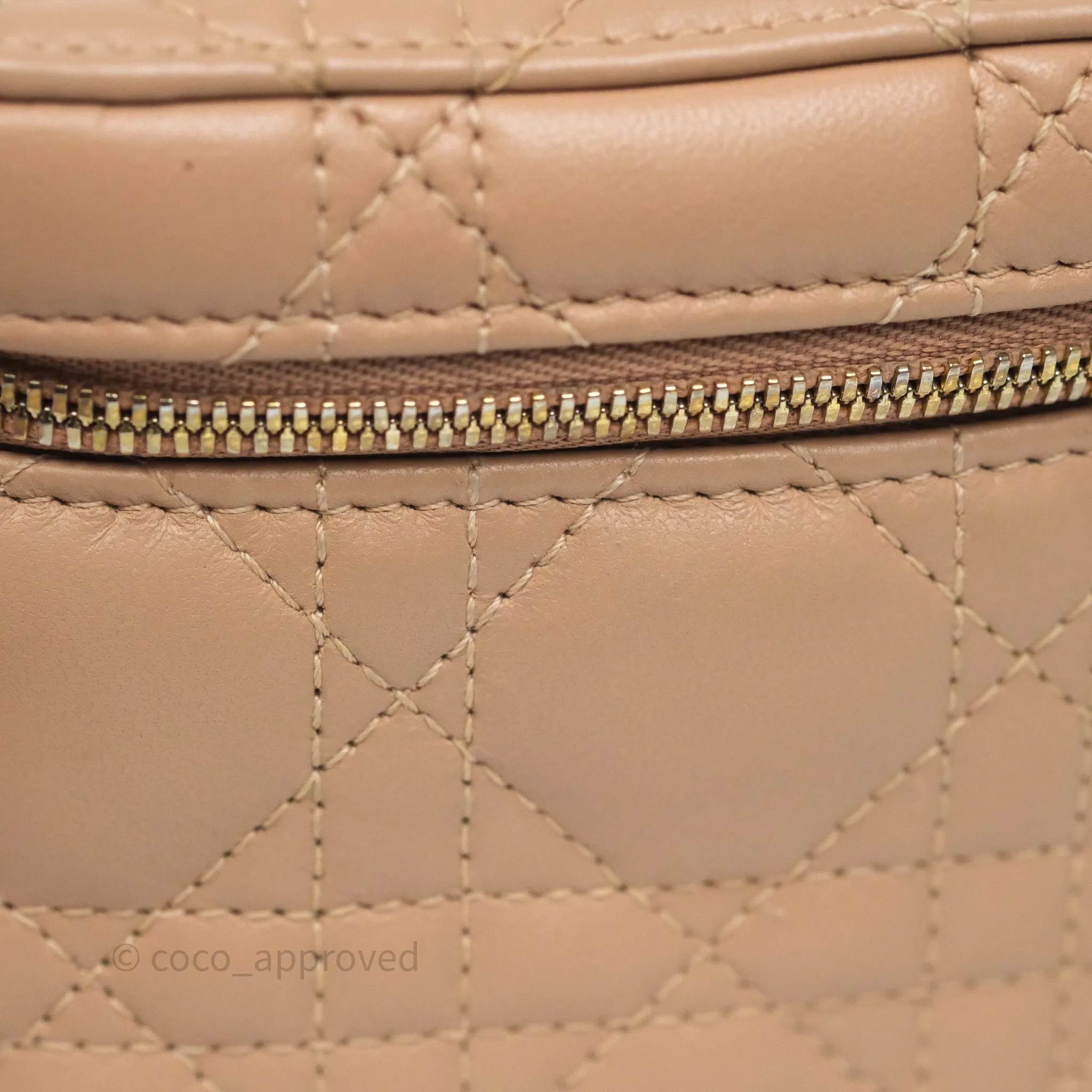 Dior Micro Lady Dior Vanity Case Rose Des Vents Pink Cannage Lambskin