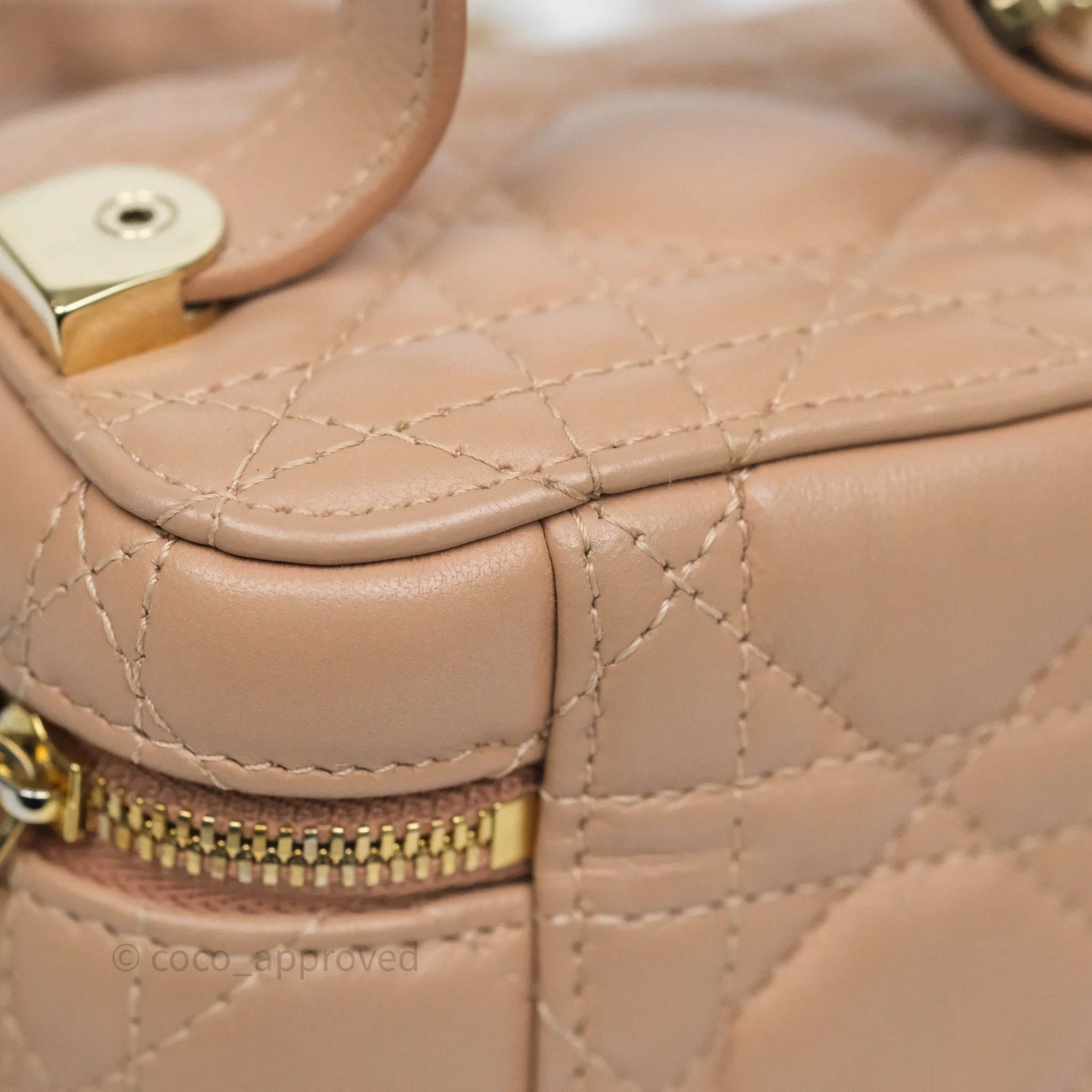 Dior Micro Lady Dior Vanity Case Rose Des Vents Pink Cannage Lambskin