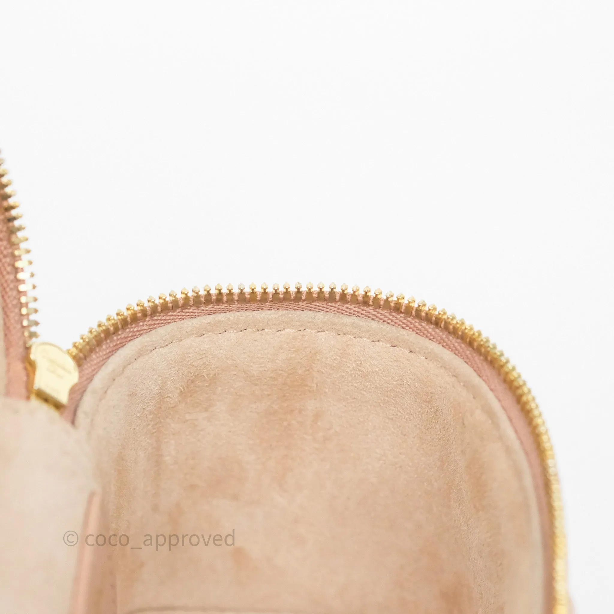 Dior Micro Lady Dior Vanity Case Rose Des Vents Pink Cannage Lambskin