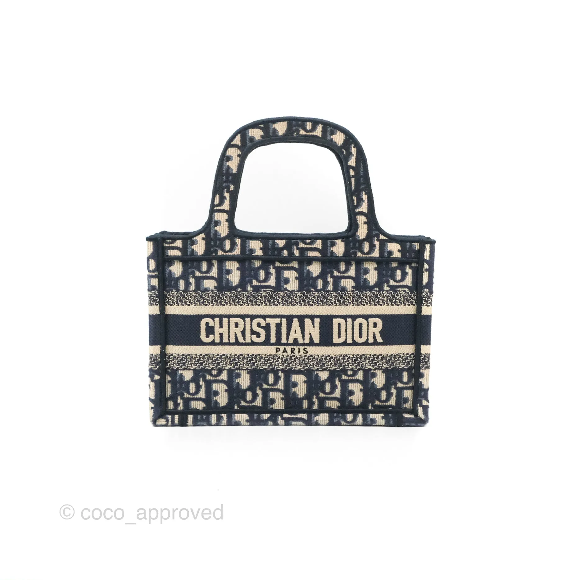 Dior Mini Book Tote Blue Oblique