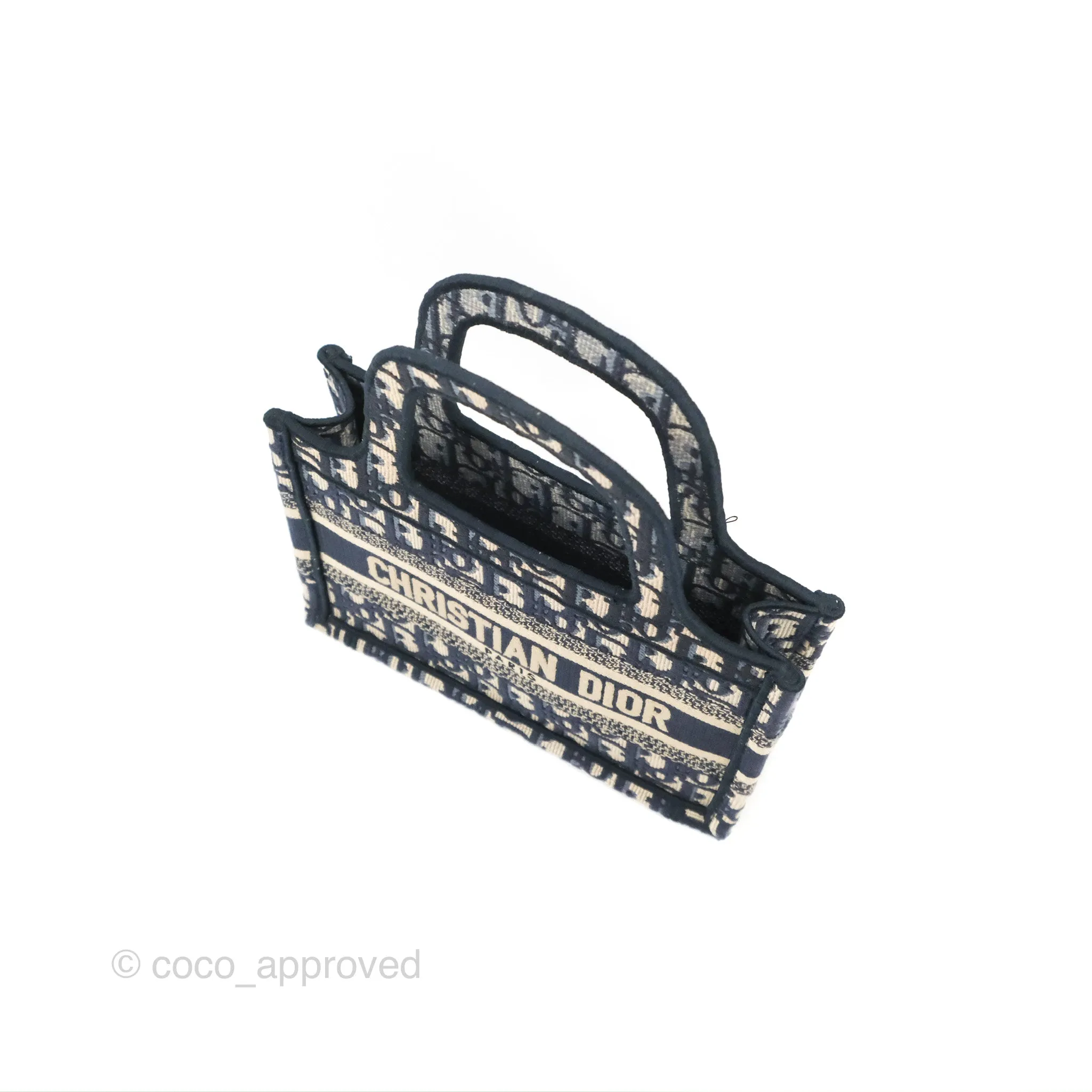 Dior Mini Book Tote Blue Oblique