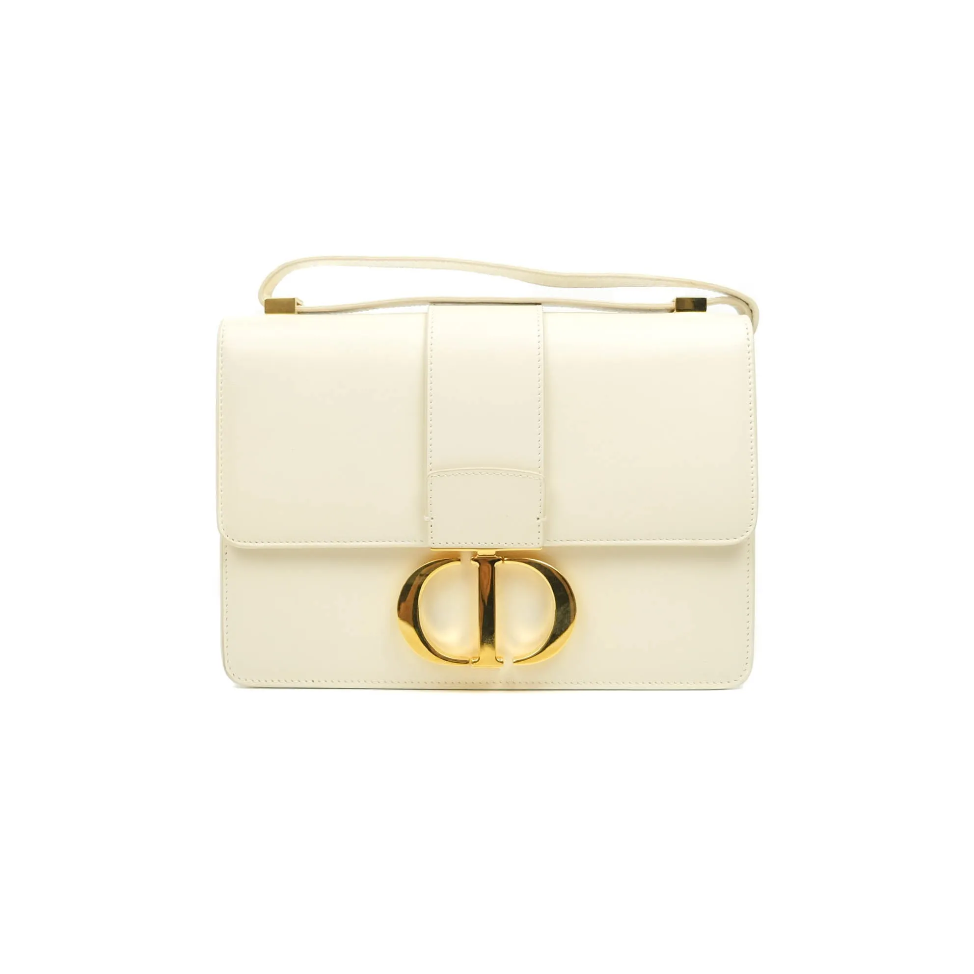 Dior Montaigne 30 Ivory Box Calfskin Gold Hardware