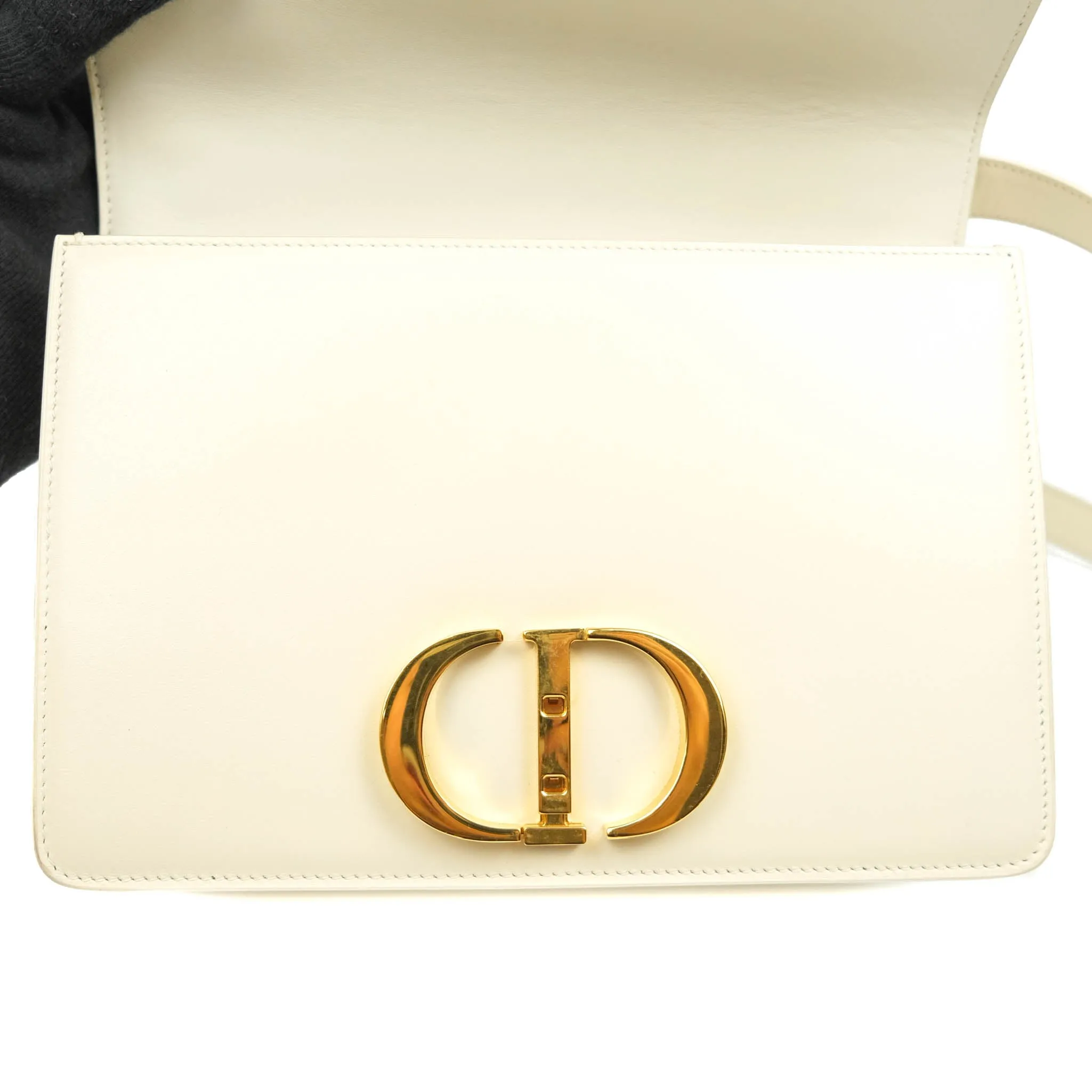 Dior Montaigne 30 Ivory Box Calfskin Gold Hardware